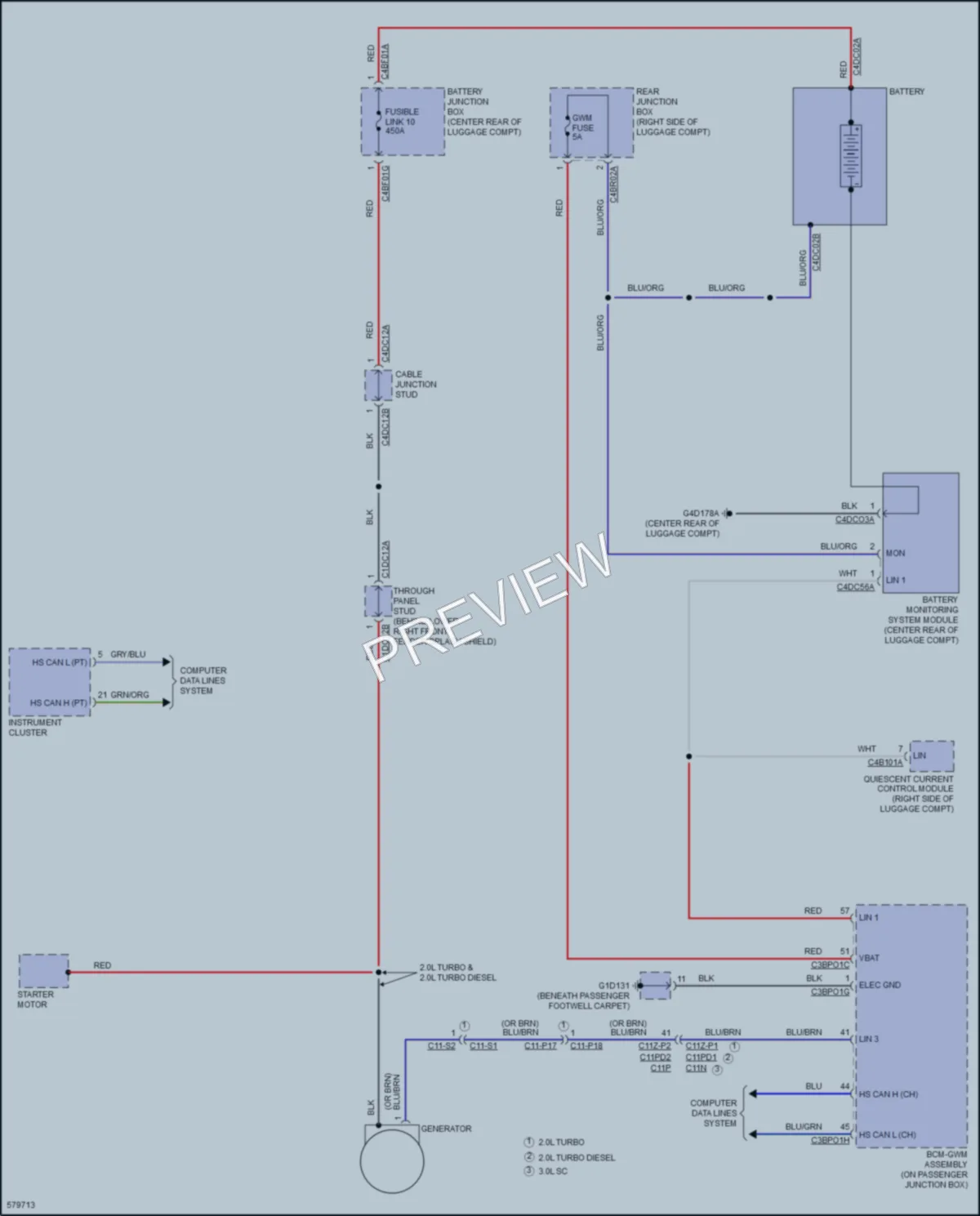 2017 Jaguar XE Starting Charging wiring diagram preview