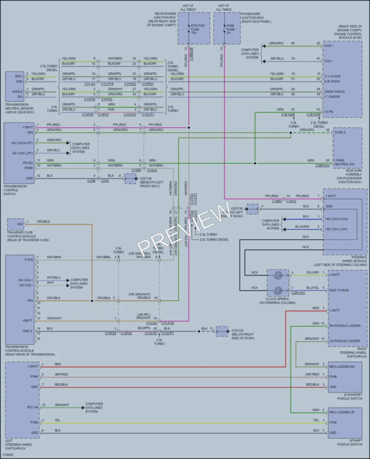 2017 Jaguar XE Transmission wiring diagram preview