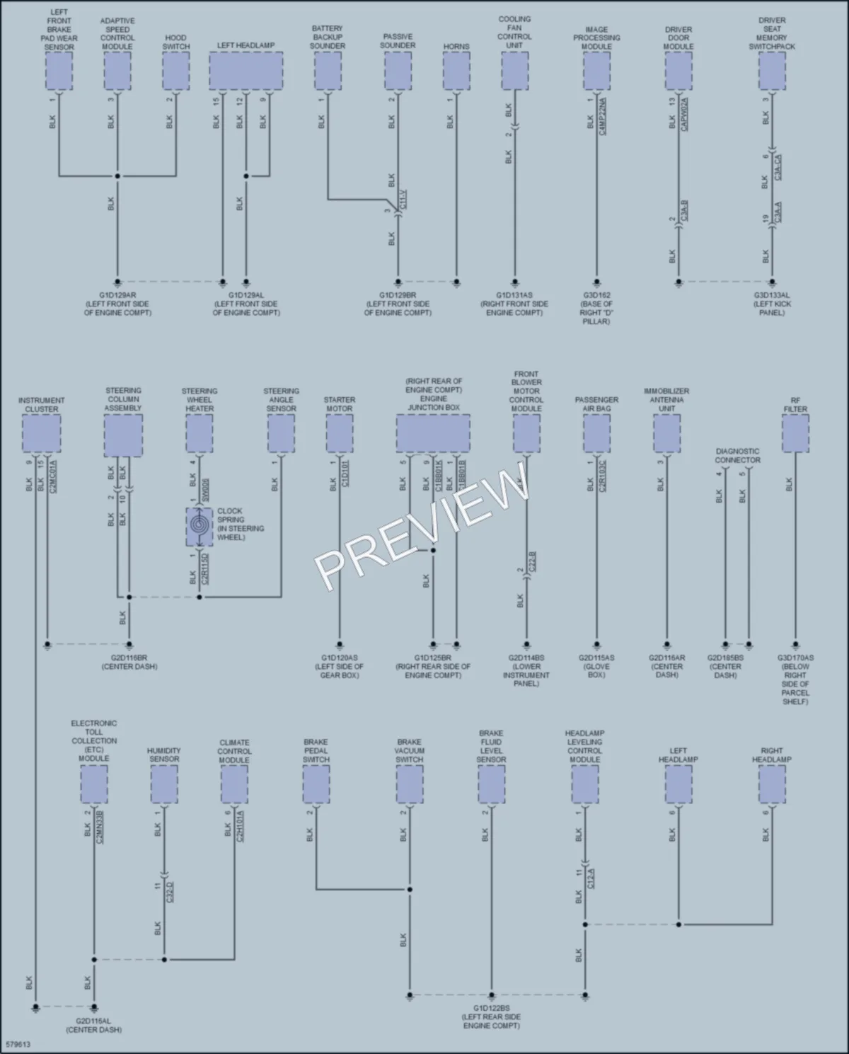 2017 Jaguar XJLPortfolio Ground Distribution wiring diagram preview
