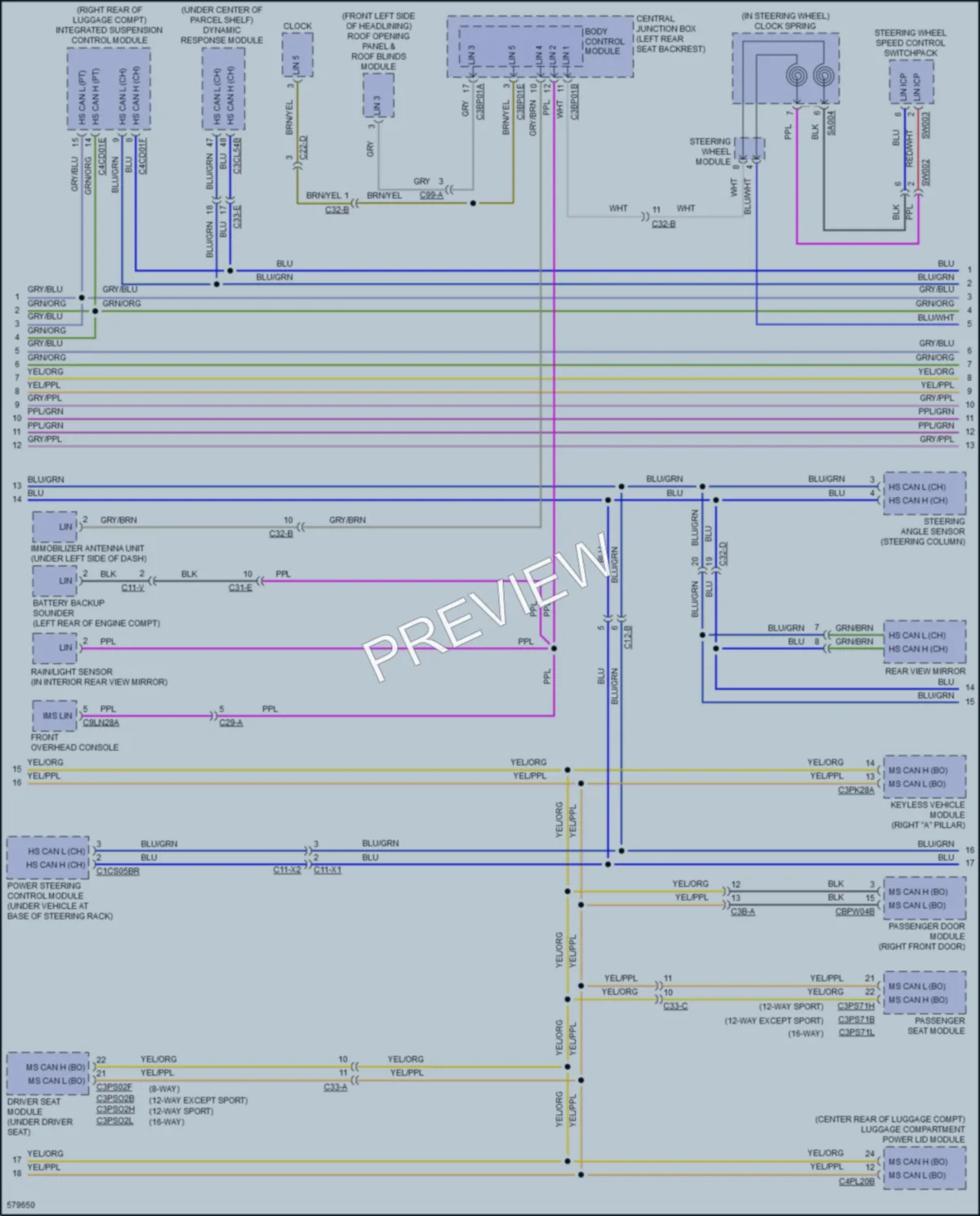 2017 Jaguar XJPortfolio Computer Data Lines wiring diagram preview