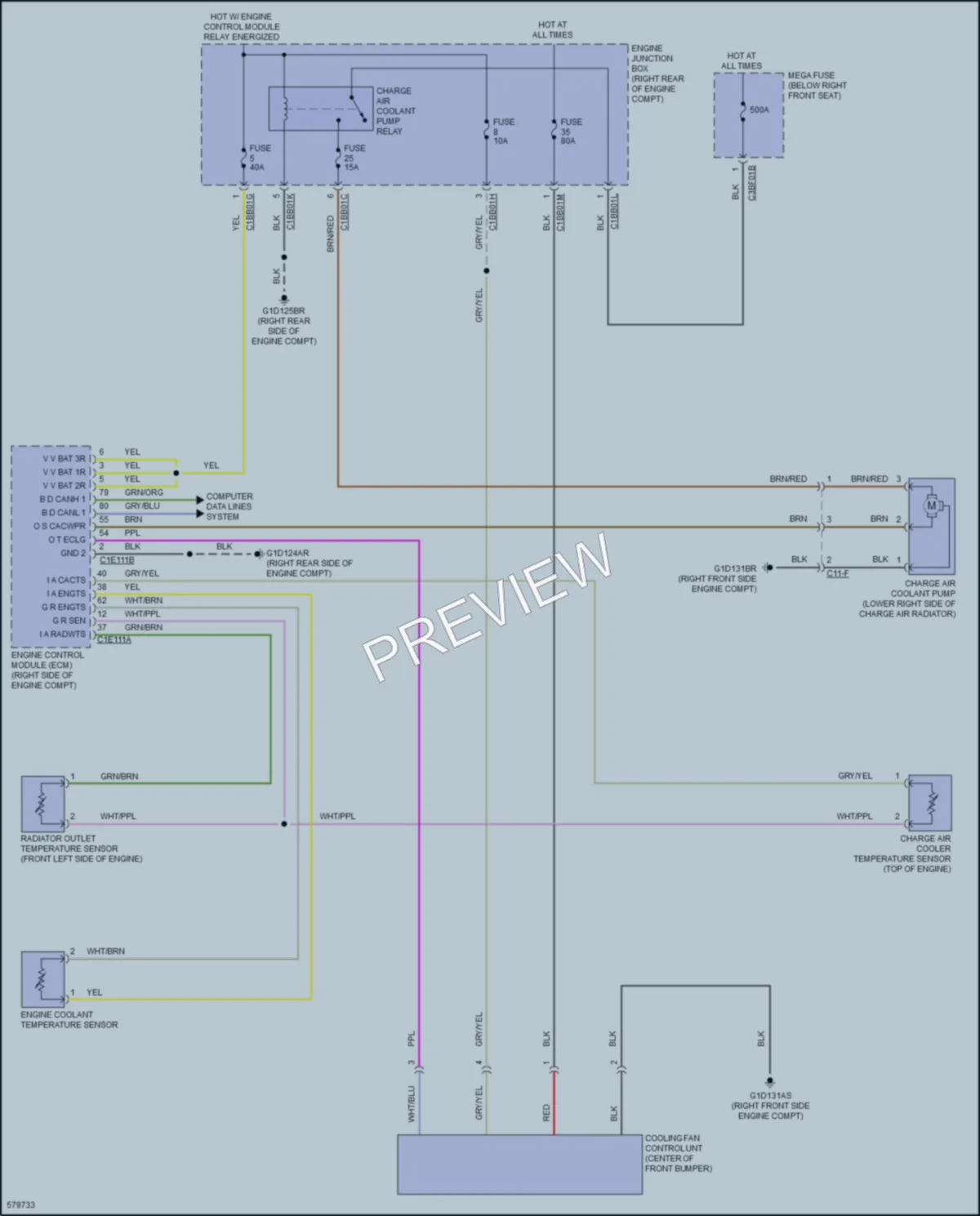 2017 Jaguar XJRSport Cooling Fan wiring diagram preview
