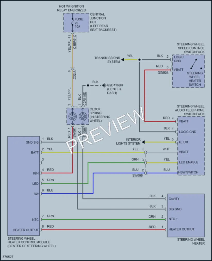 2017 Jaguar XJRSport Power Seats wiring diagram preview