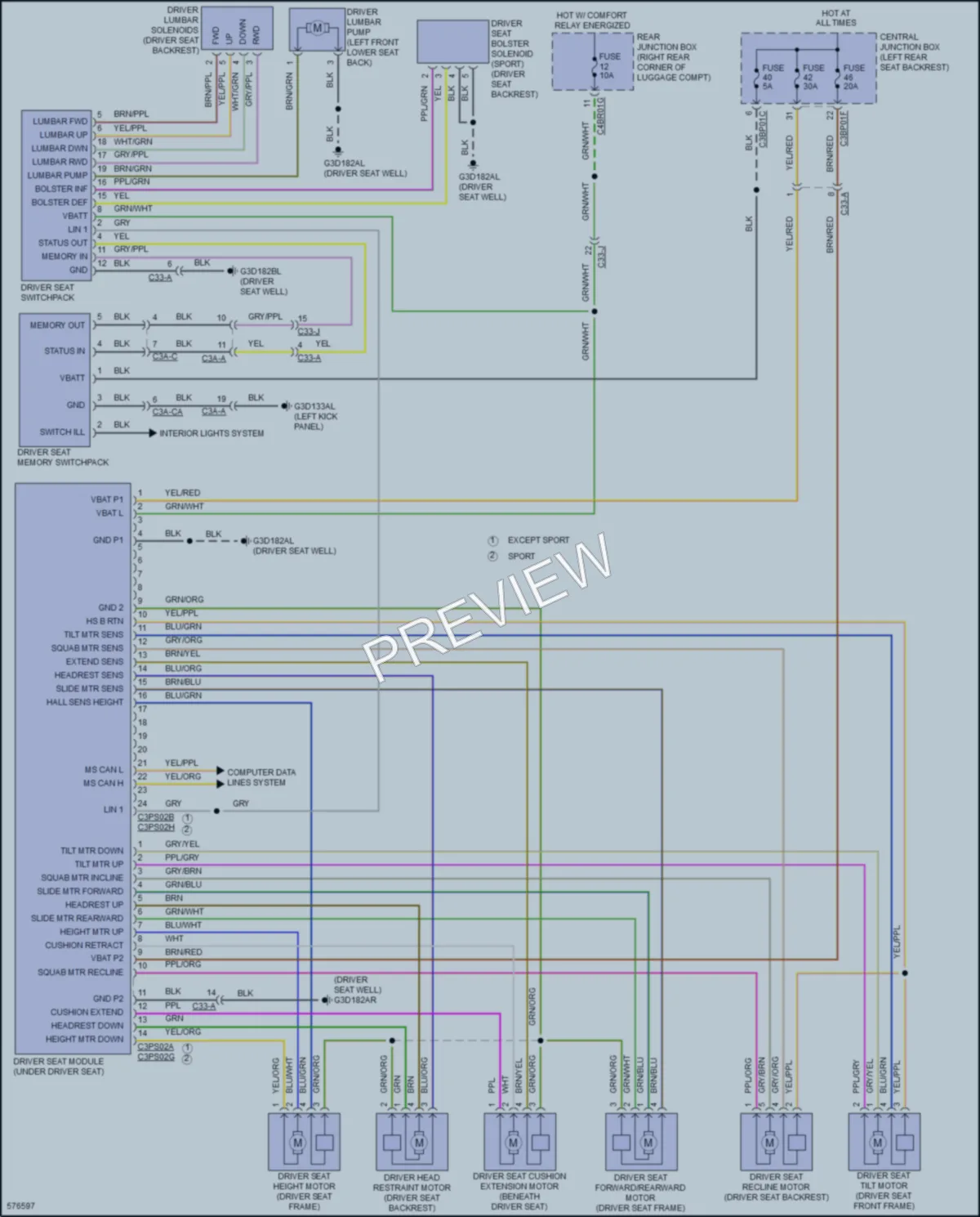 2017 Jaguar XJSupercharged Memory Systems wiring diagram preview