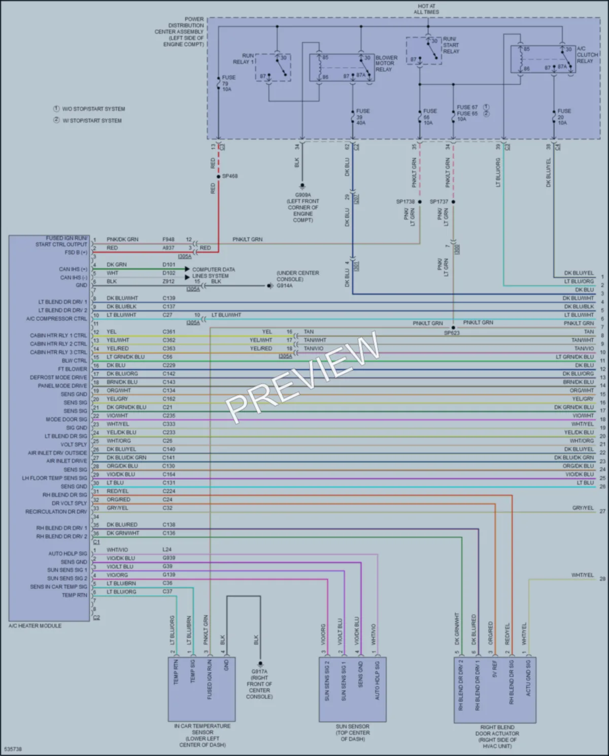 2017 Jeep Cherokee Air Conditioning wiring diagram preview