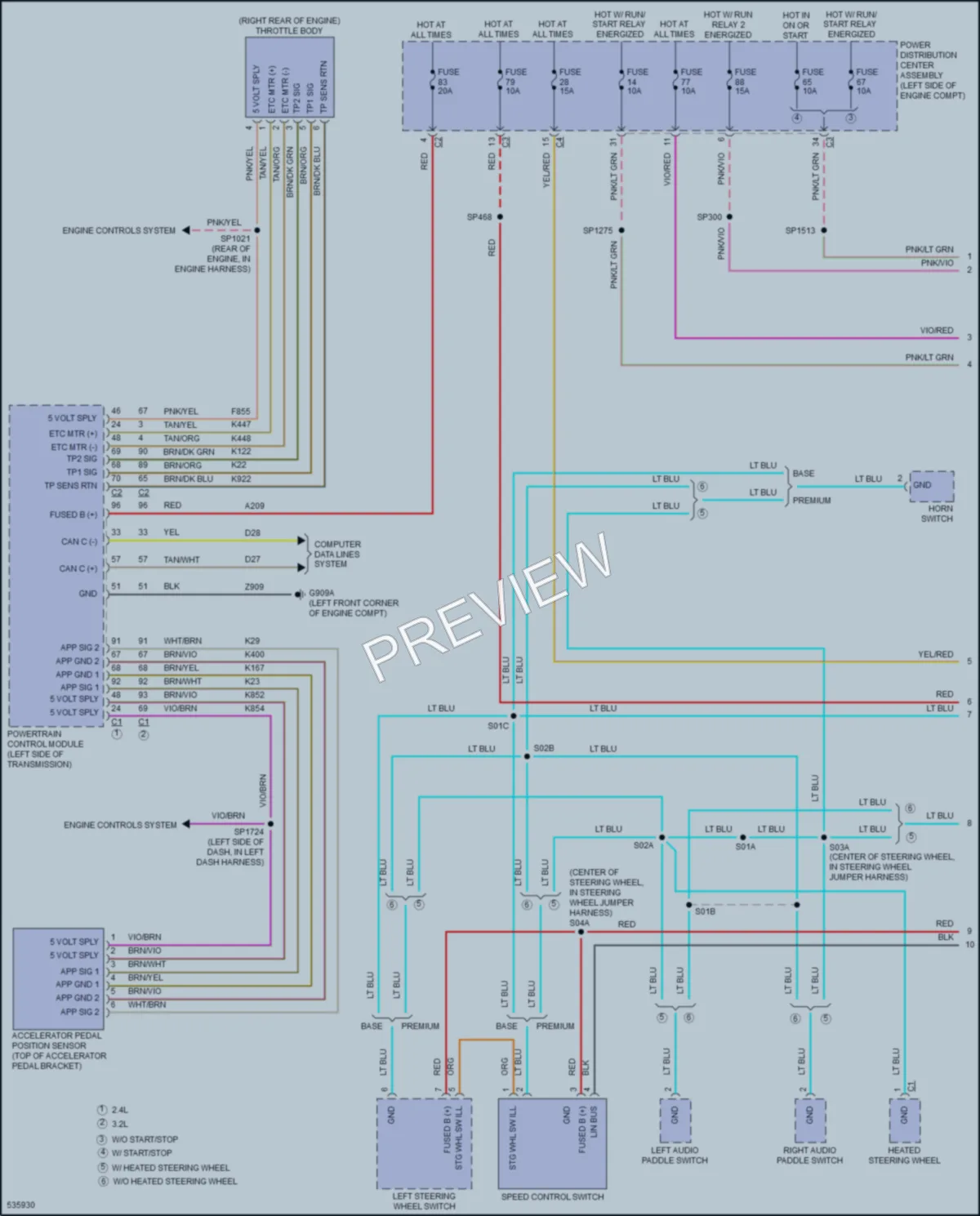 2017 Jeep Cherokee Cruise Control wiring diagram preview