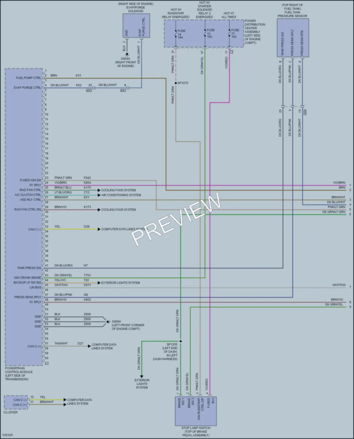 2017 Jeep Cherokee Engine Performance wiring diagram preview