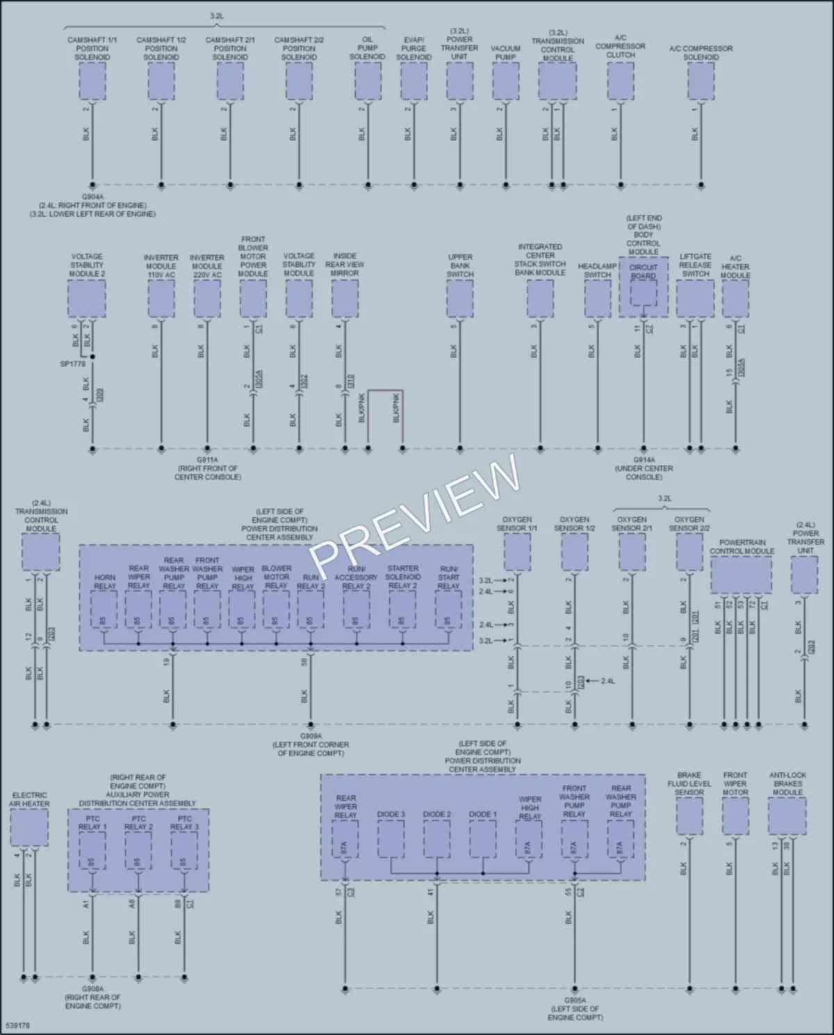 2017 Jeep Cherokee Ground Distribution wiring diagram preview