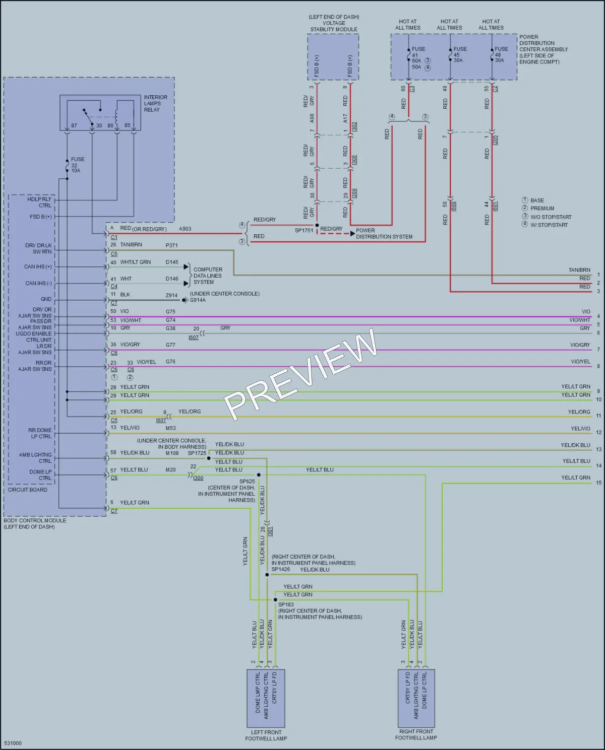2017 Jeep Cherokee Interior Lights wiring diagram preview