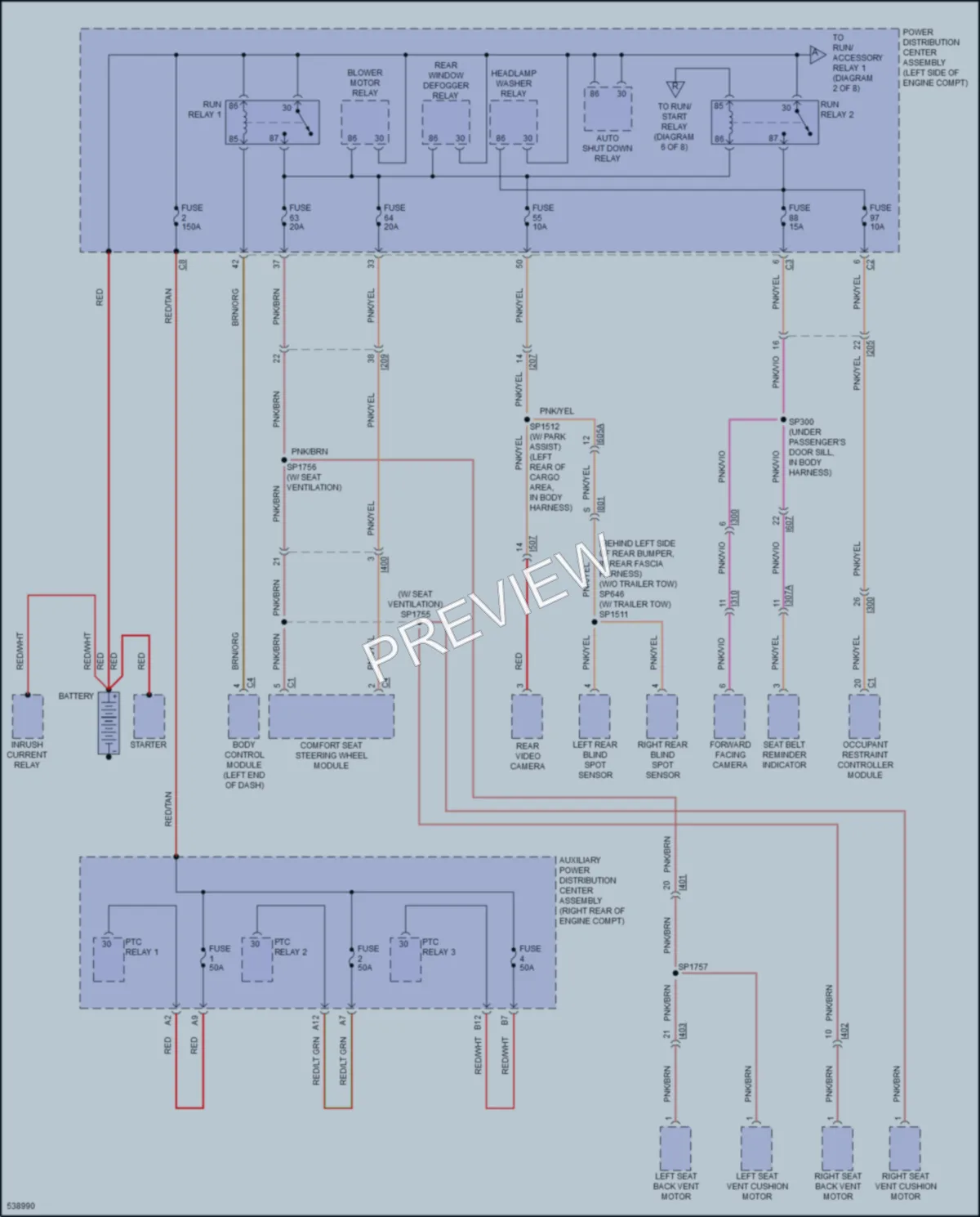 2017 Jeep Cherokee Power Distribution wiring diagram preview