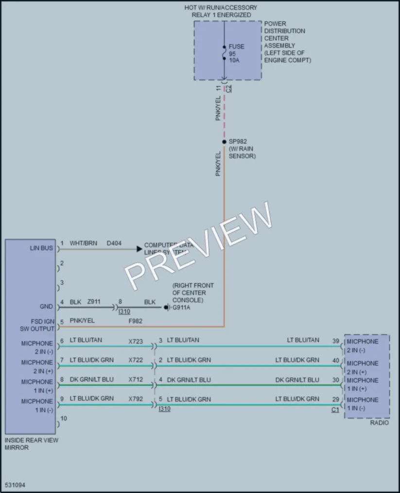 2017 Jeep Cherokee Power Mirrors wiring diagram preview