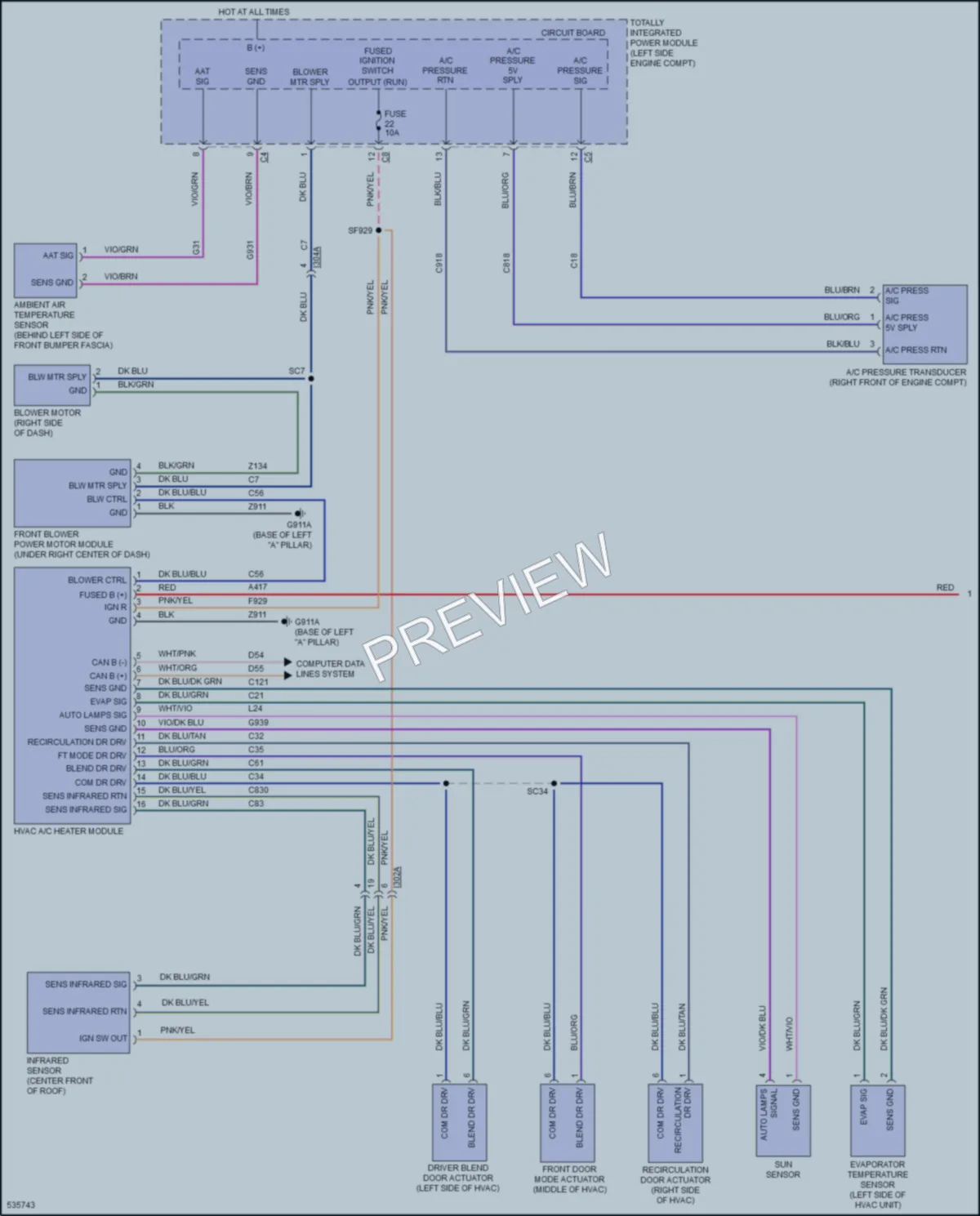 2017 Jeep Compass Air Conditioning wiring diagram preview