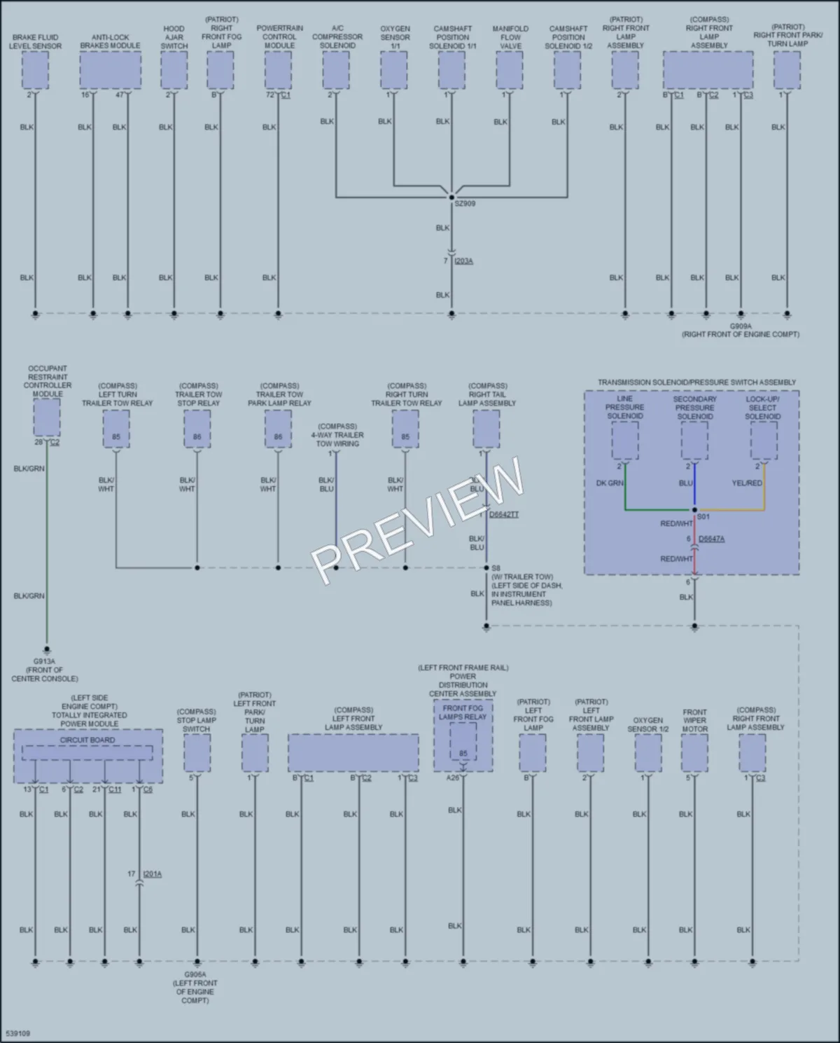2017 Jeep Compass Ground Distribution wiring diagram preview