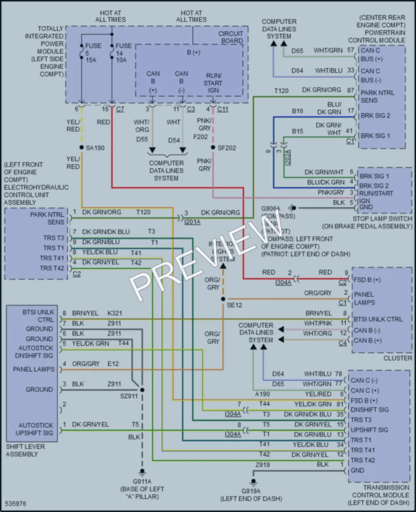2017 Jeep Compass Shift Interlock wiring diagram preview