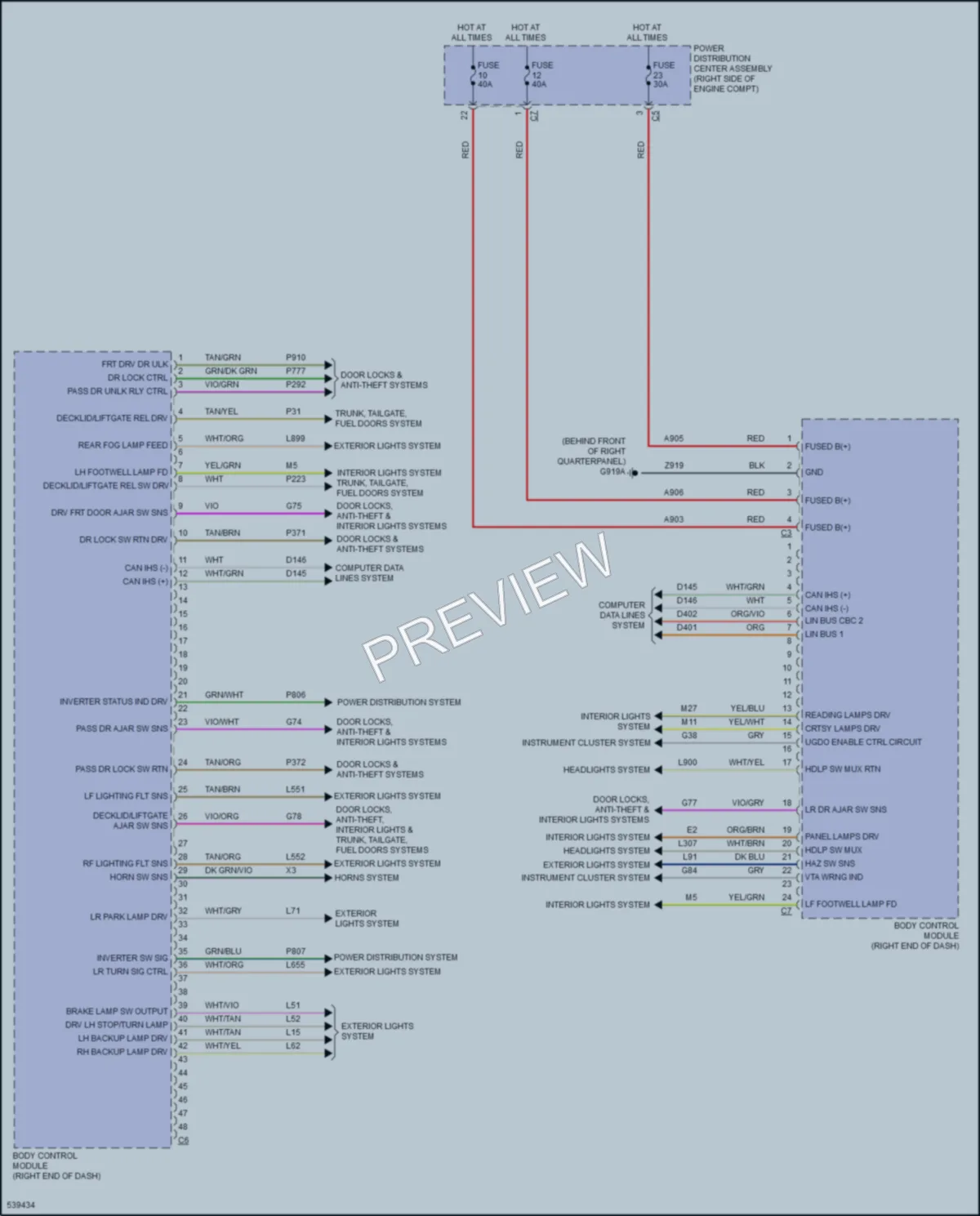 2017 Jeep GrandCherokee Body Control Modules wiring diagram preview