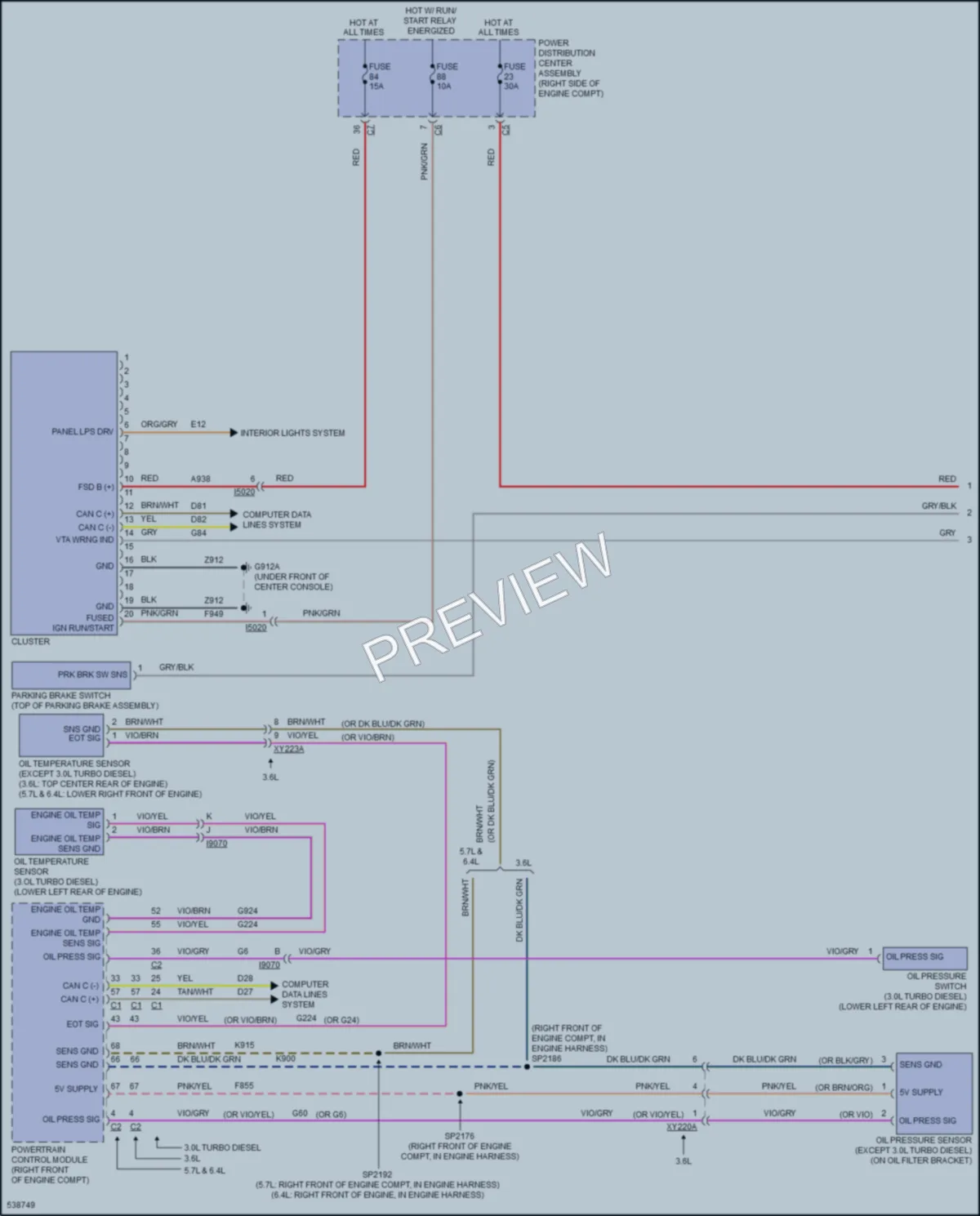 2017 Jeep GrandCherokee Instrument Cluster wiring diagram preview