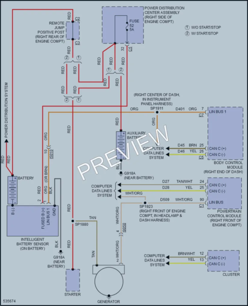 2017 Jeep GrandCherokee Starting Charging wiring diagram preview