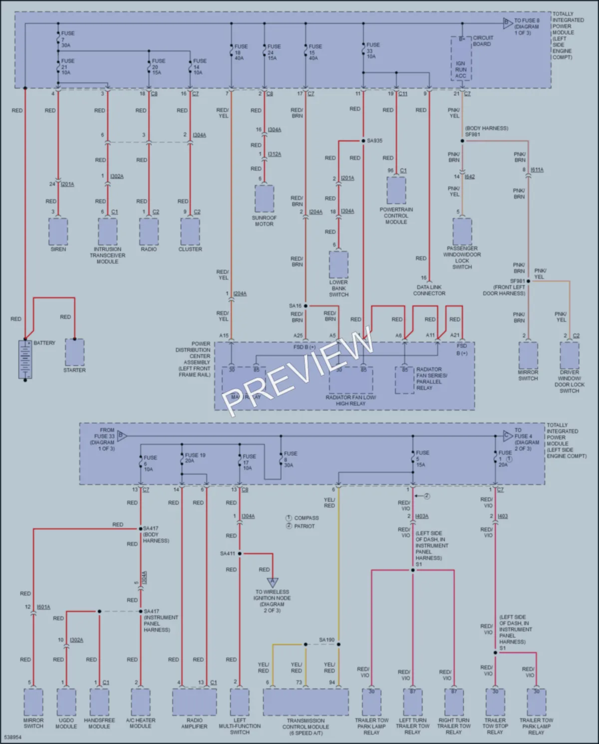 2017 Jeep Patriot Power Distribution wiring diagram preview