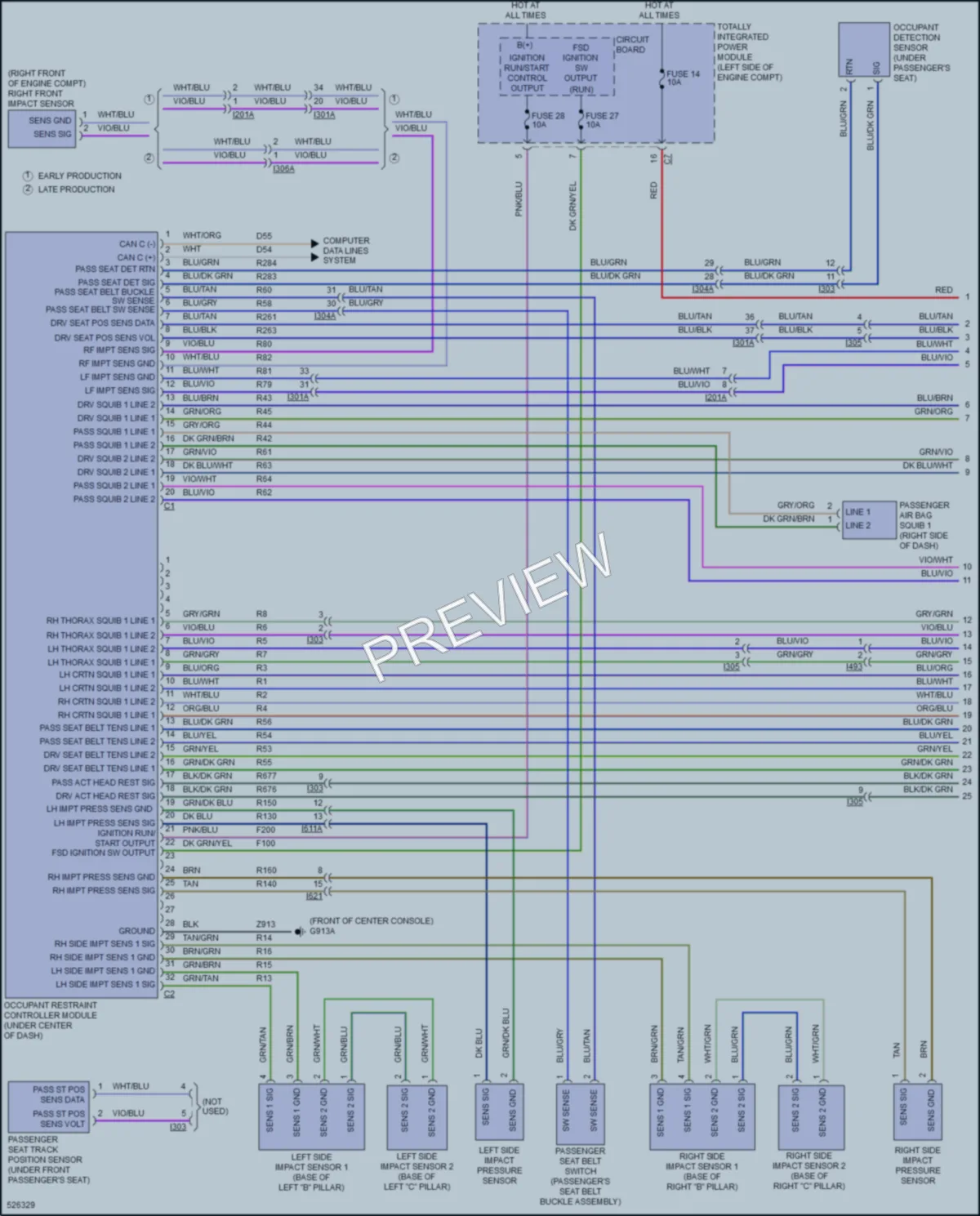 2017 Jeep Patriot Supplemental Restraints wiring diagram preview