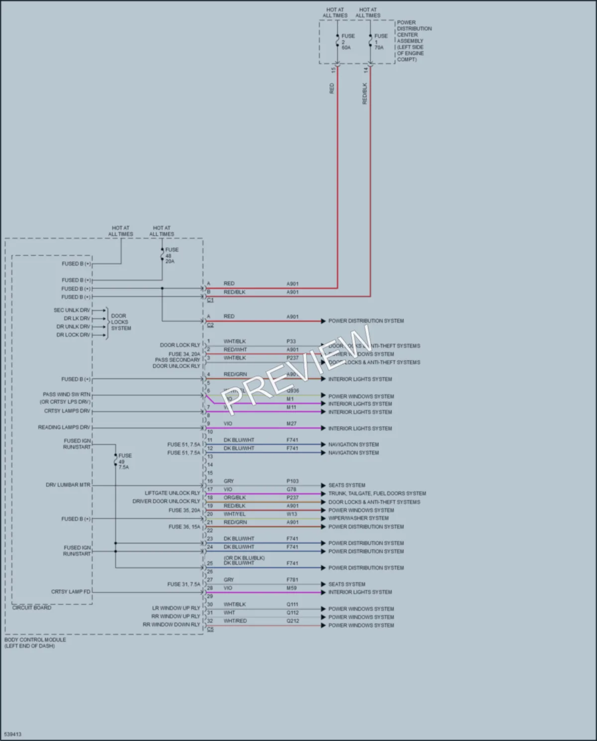 2017 Jeep Renegade Body Control Modules wiring diagram preview