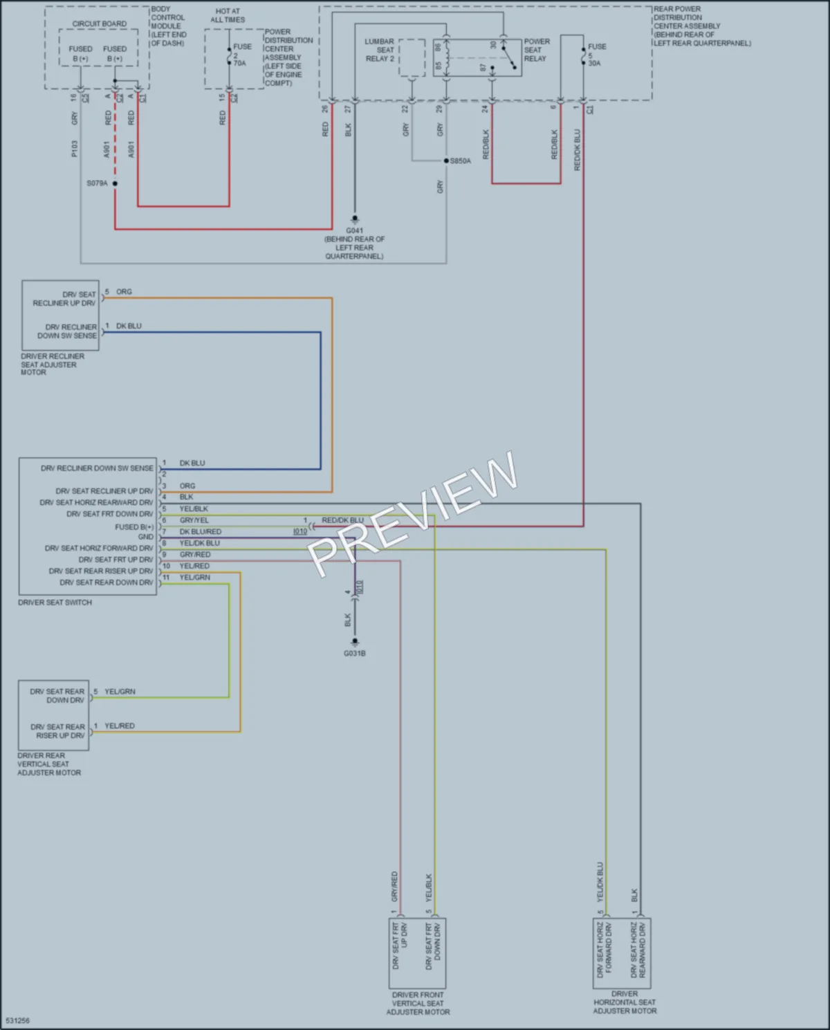 2017 Jeep Renegade Power Seats wiring diagram preview