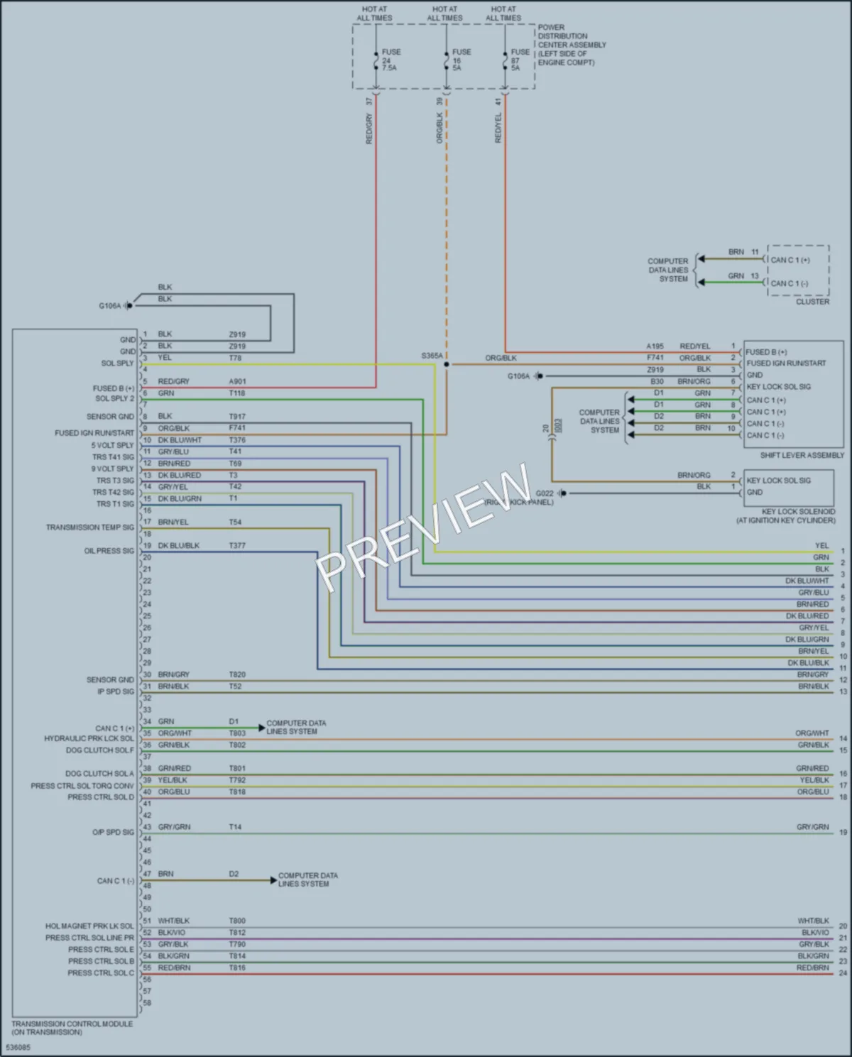 2017 Jeep Renegade Transmission wiring diagram preview