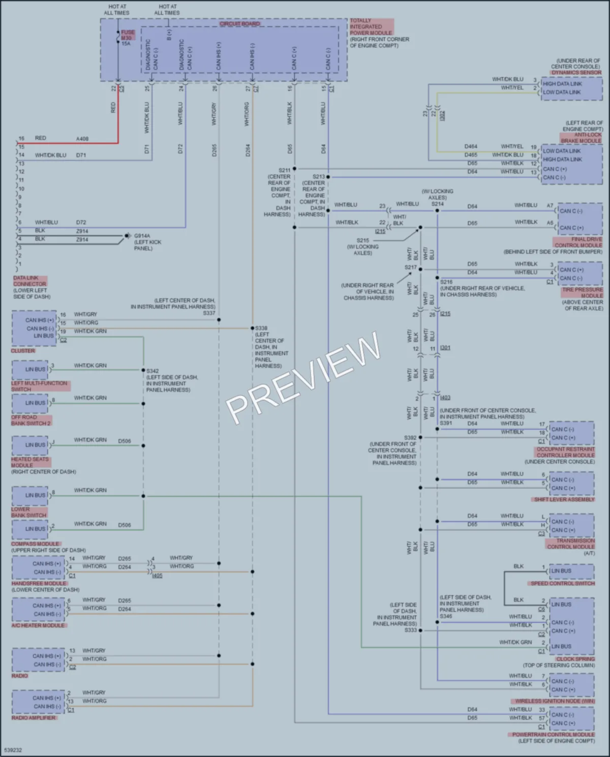 2017 Jeep Wrangler Computer Data Lines wiring diagram preview
