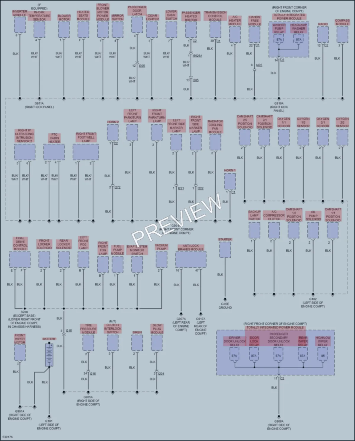 2017 Jeep Wrangler Ground Distribution wiring diagram preview