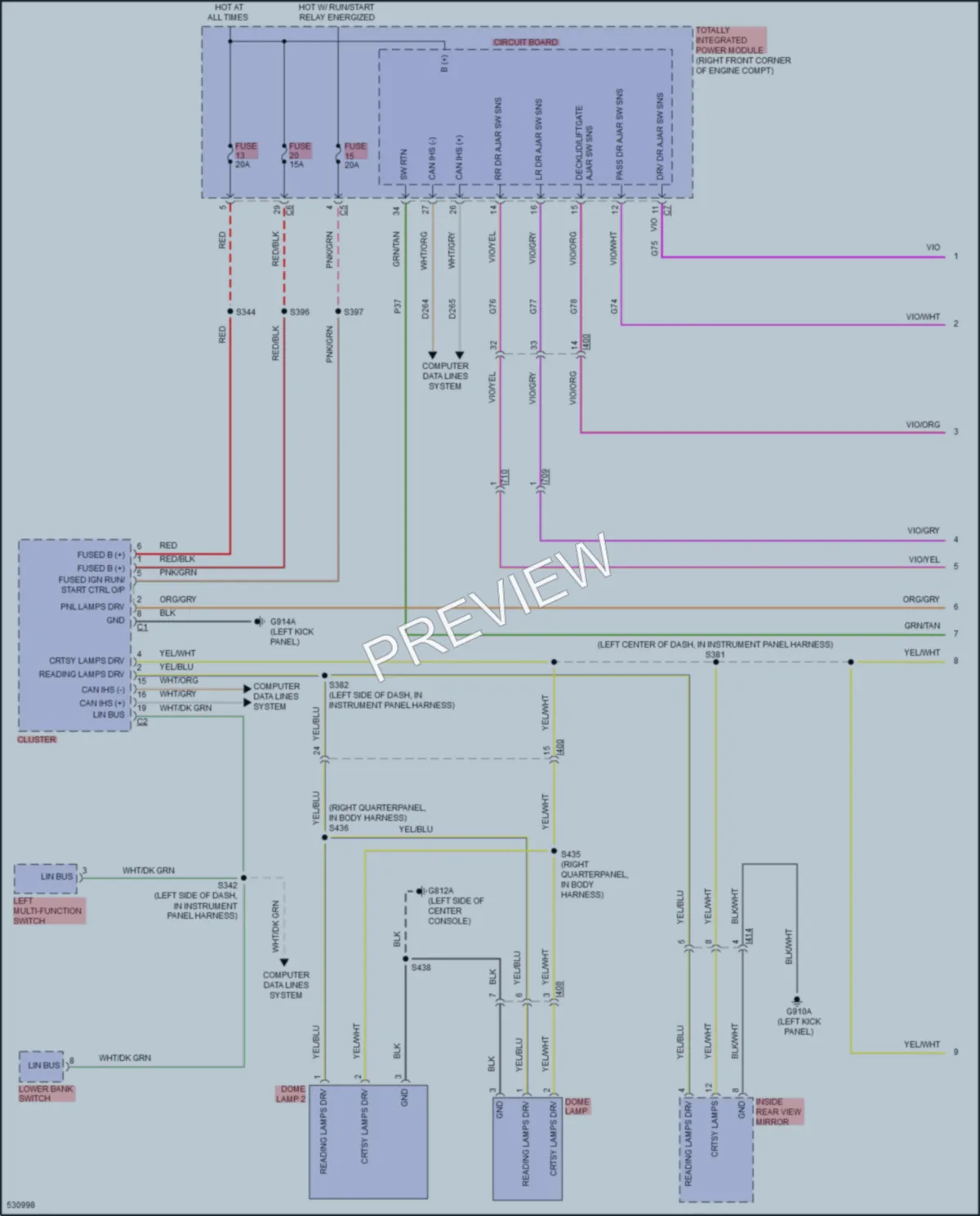 2017 Jeep Wrangler Interior Lights wiring diagram preview