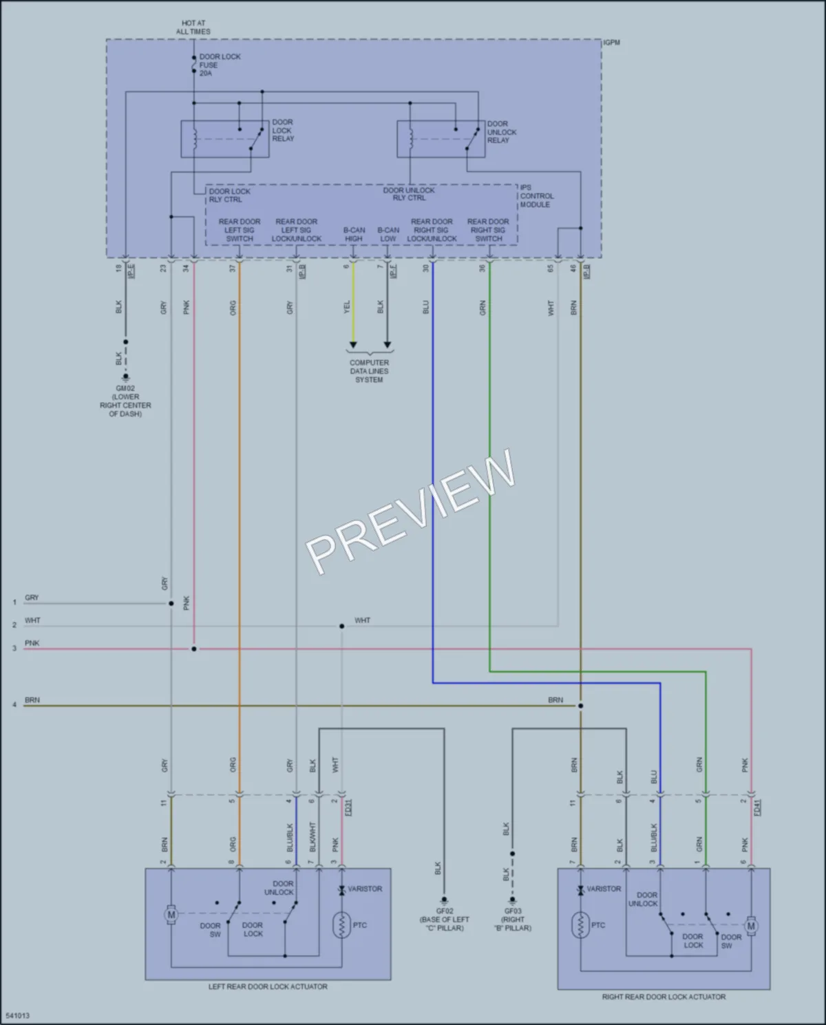 2017 Kia Cadenza Anti Theft wiring diagram preview