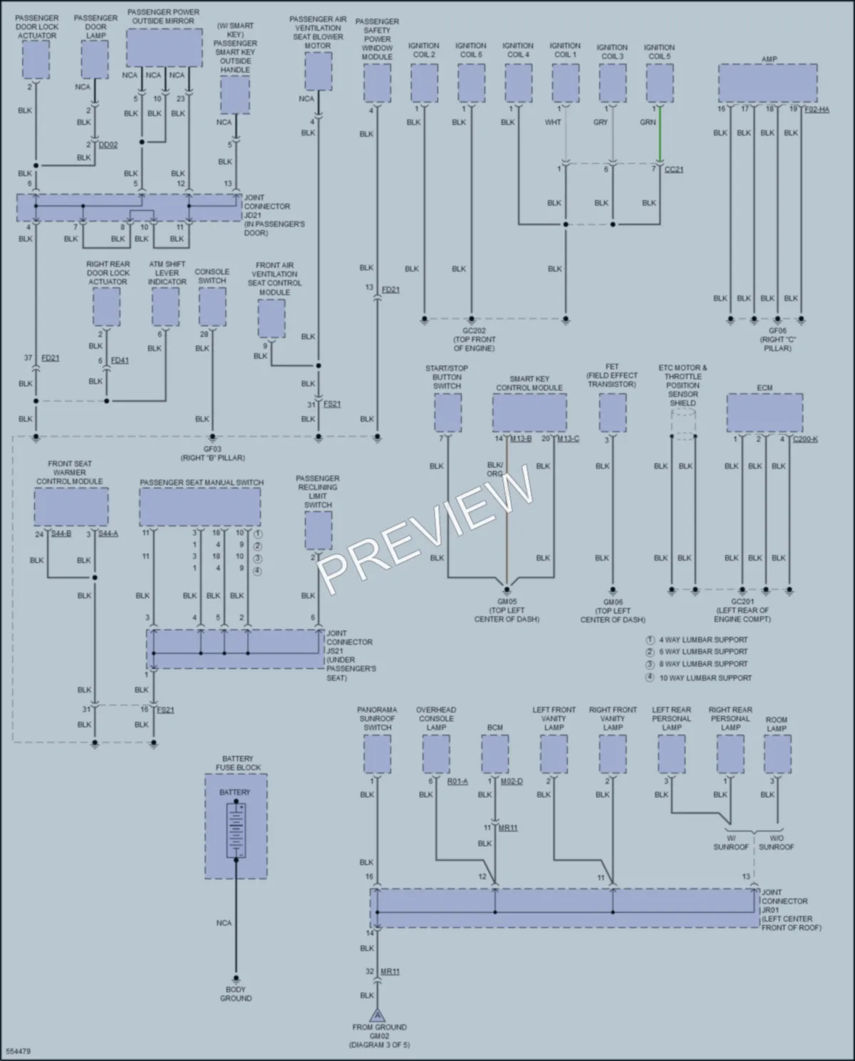 2017 Kia Cadenza Ground Distribution wiring diagram preview