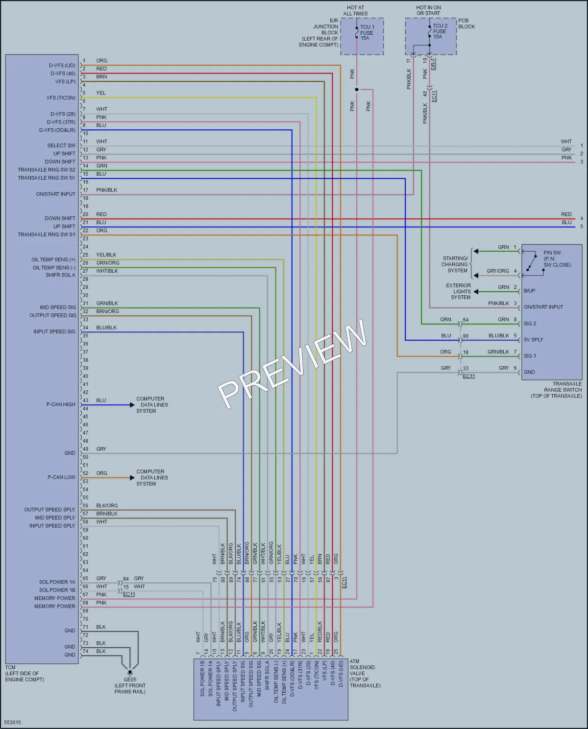 2017 Kia Cadenza Transmission wiring diagram preview