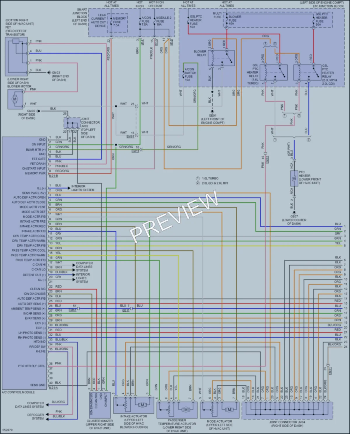 2017 Kia Forte Air Conditioning wiring diagram preview