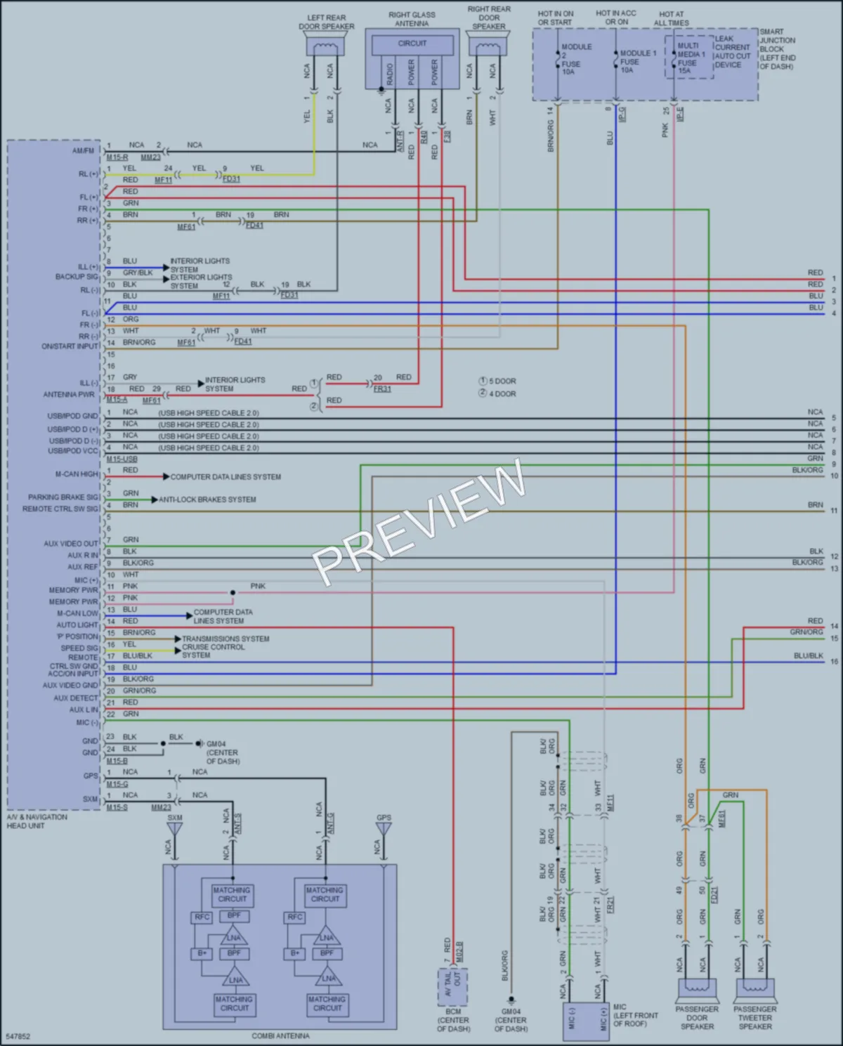 2017 Kia Forte Radio wiring diagram preview