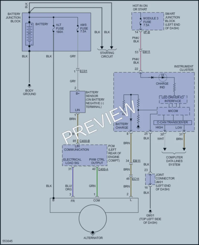 2017 Kia Forte Starting Charging wiring diagram preview