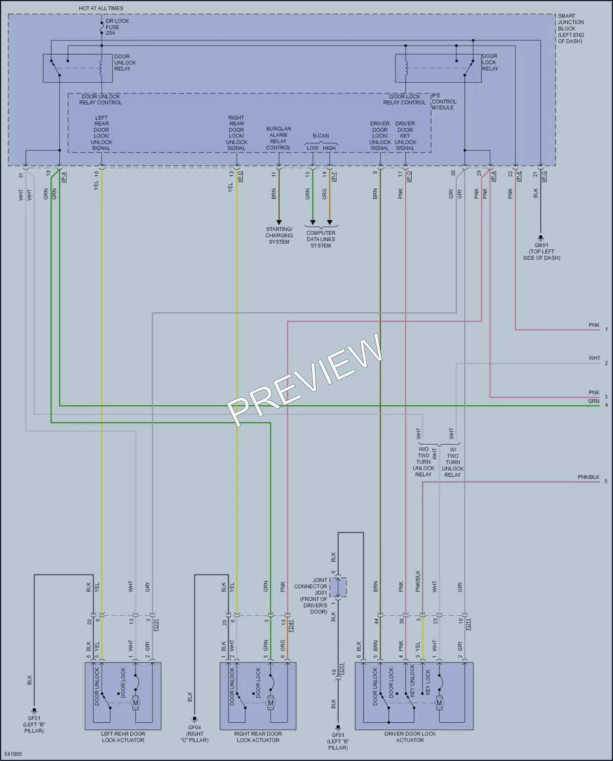 2017 Kia Forte5 Anti Theft wiring diagram preview