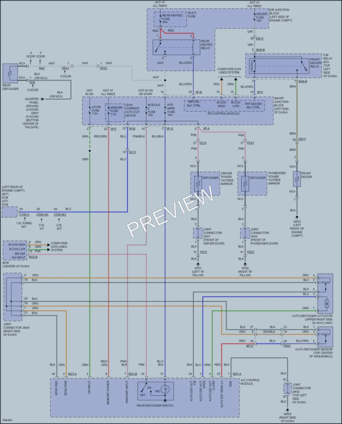 2017 Kia Forte5 Defoggers wiring diagram preview