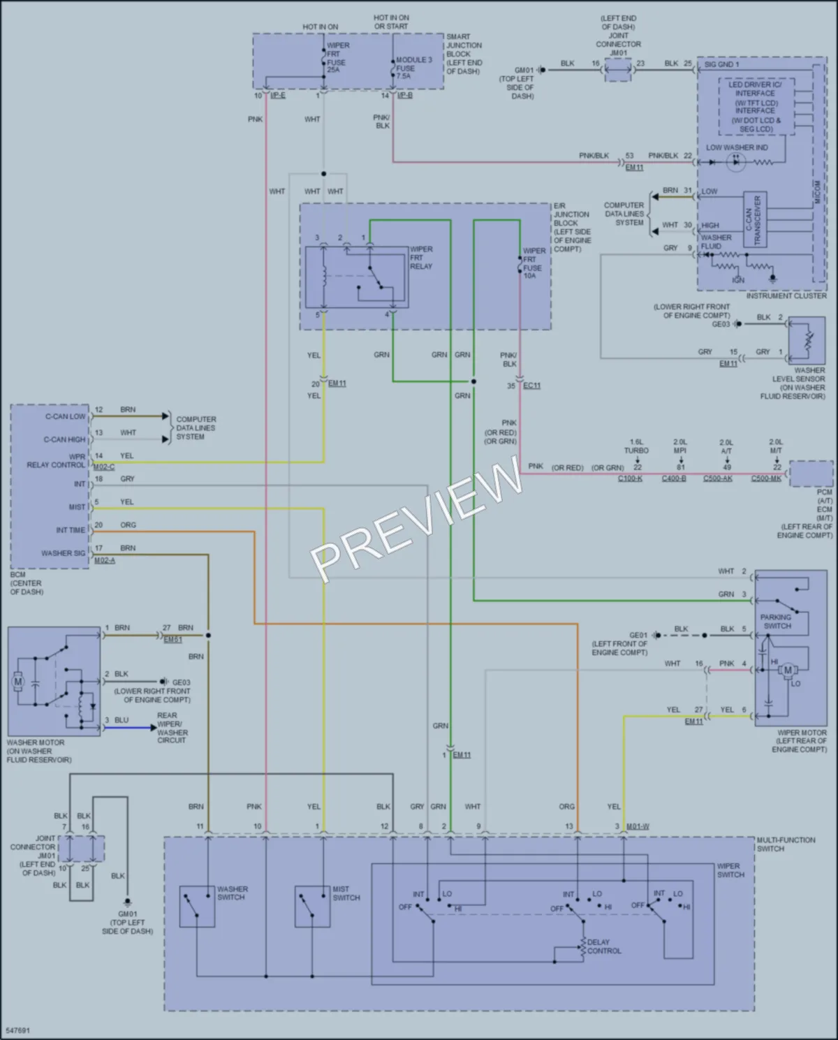 2017 Kia ForteKoup Wiper Washer wiring diagram preview