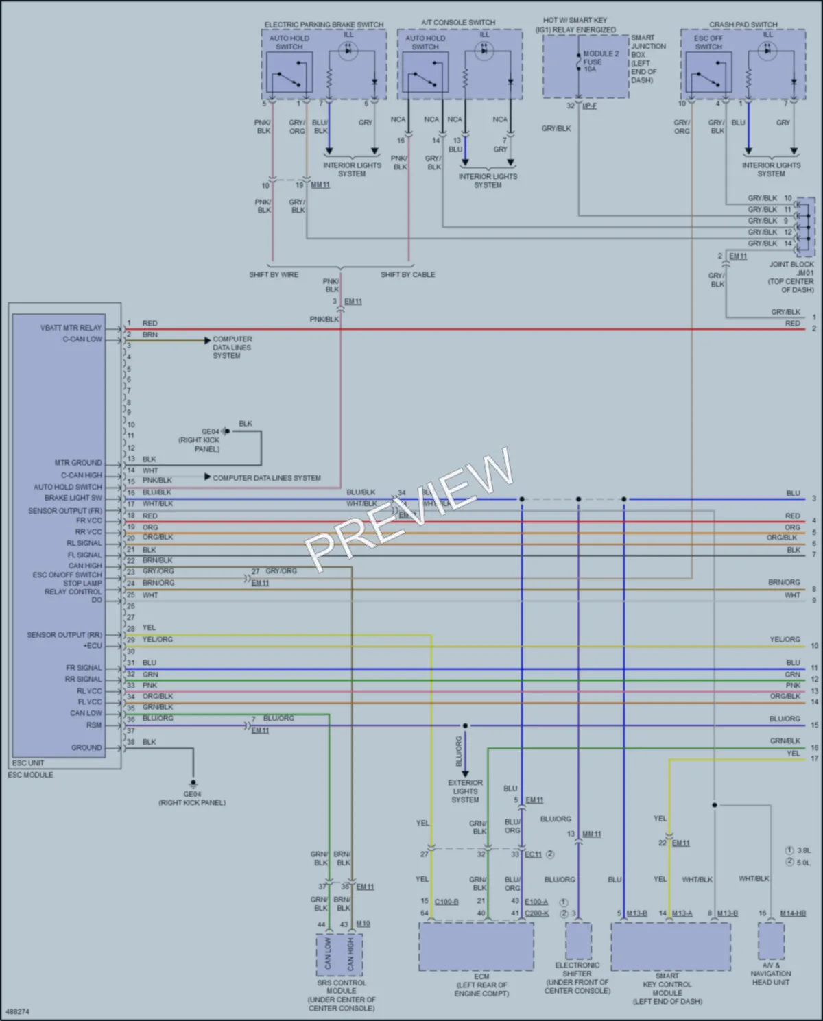 2017 Kia K900 Anti Lock Brakes wiring diagram preview