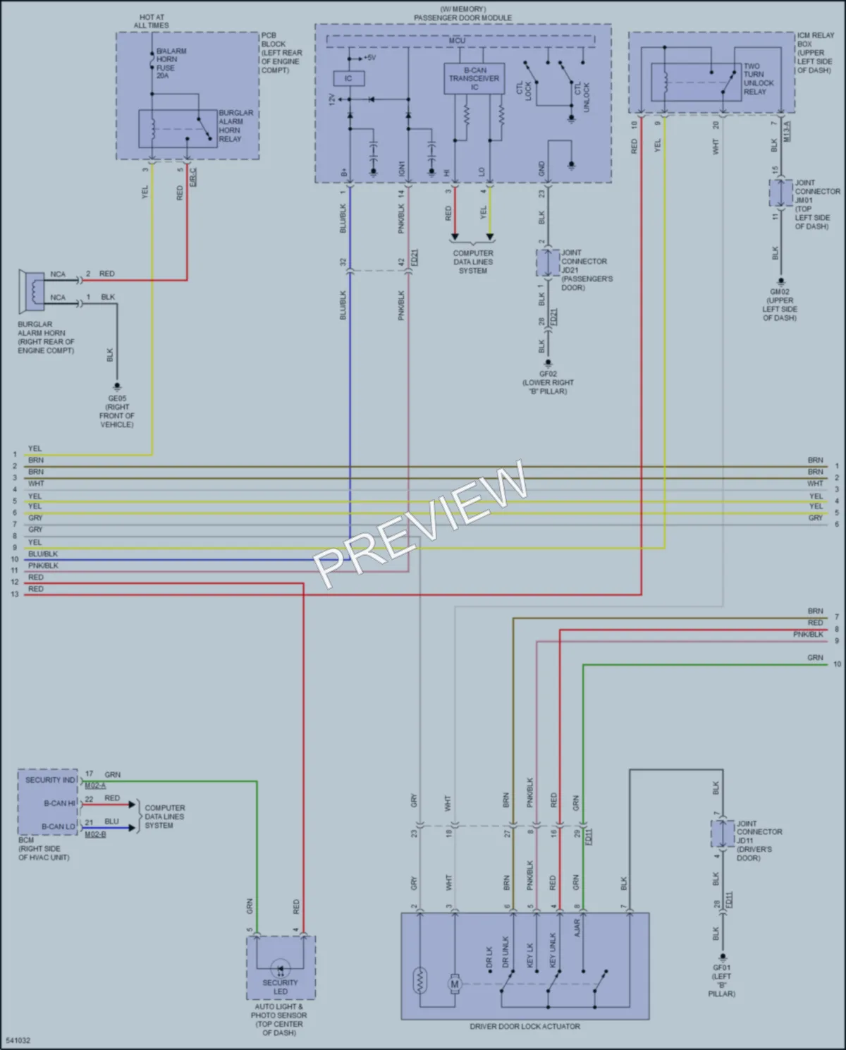 2017 Kia Niro Anti Theft wiring diagram preview