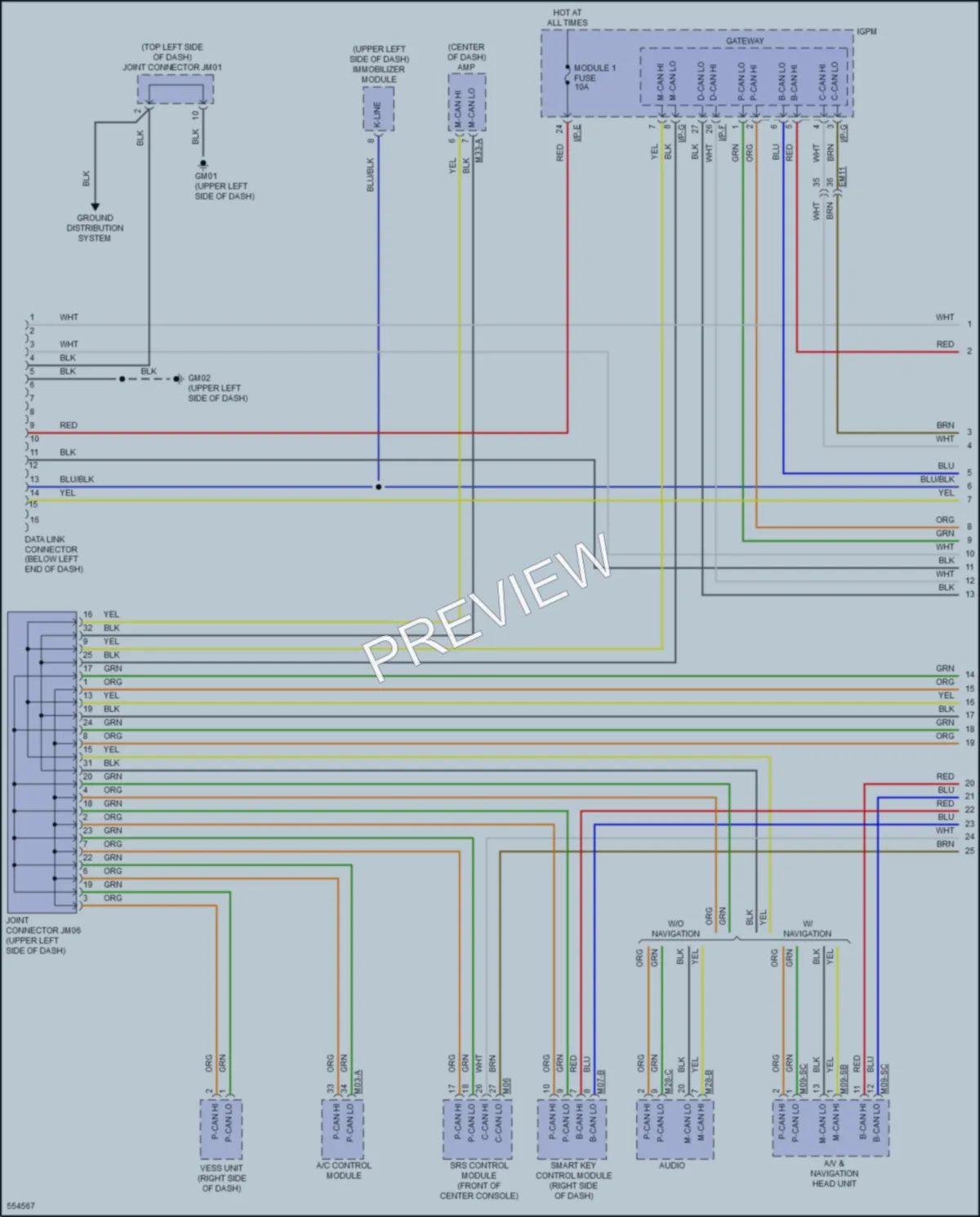 2017 Kia Niro Computer Data Lines wiring diagram preview