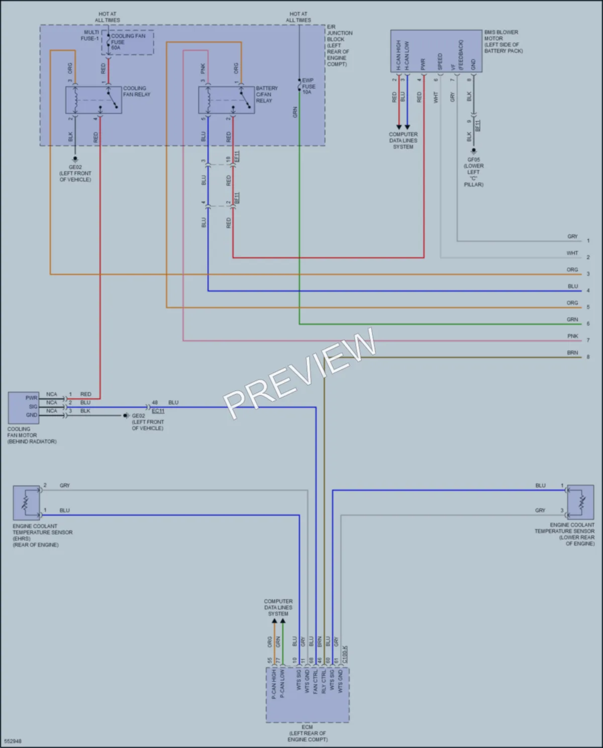 2017 Kia Niro Cooling Fan wiring diagram preview