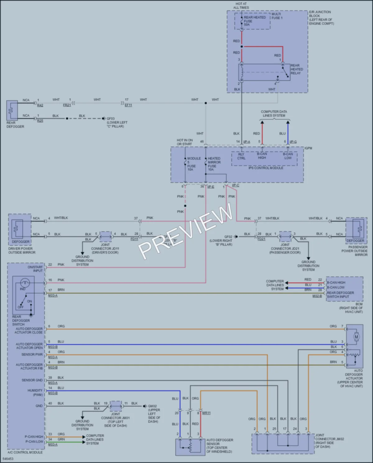 2017 Kia Niro Defoggers wiring diagram preview
