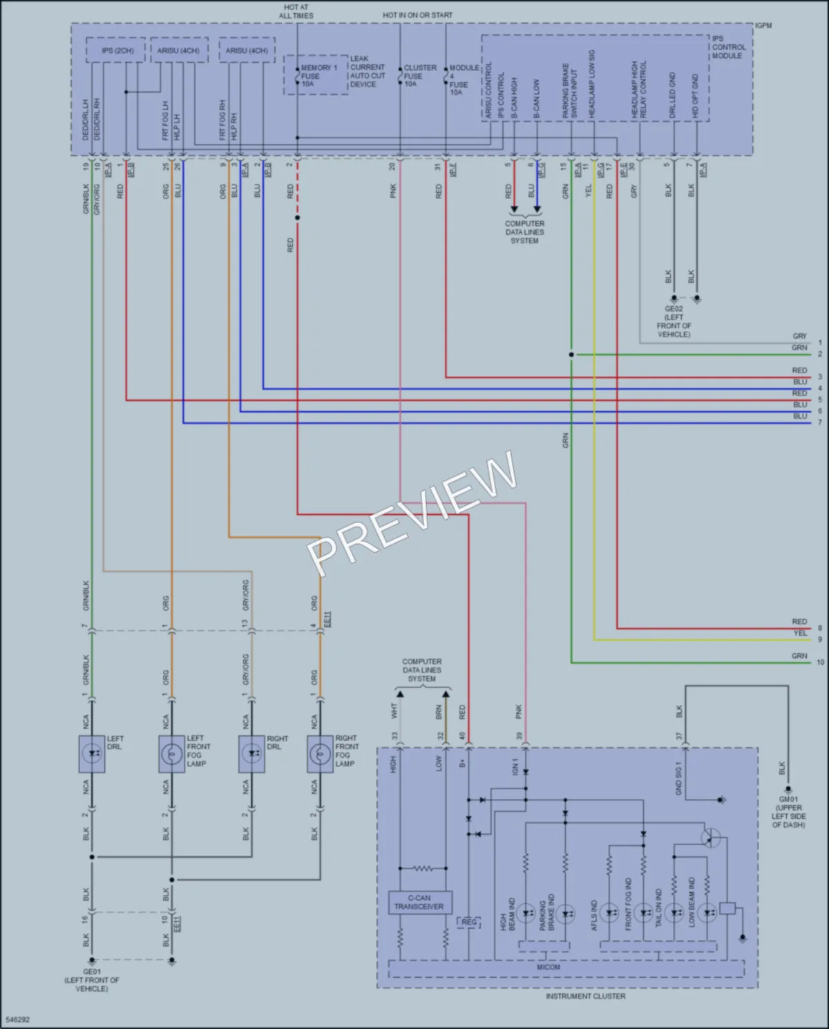 2017 Kia Niro Headlights wiring diagram preview