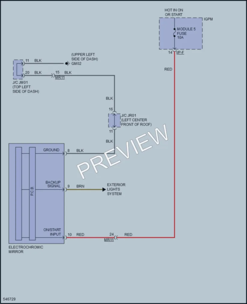 2017 Kia Niro Power Mirrors wiring diagram preview