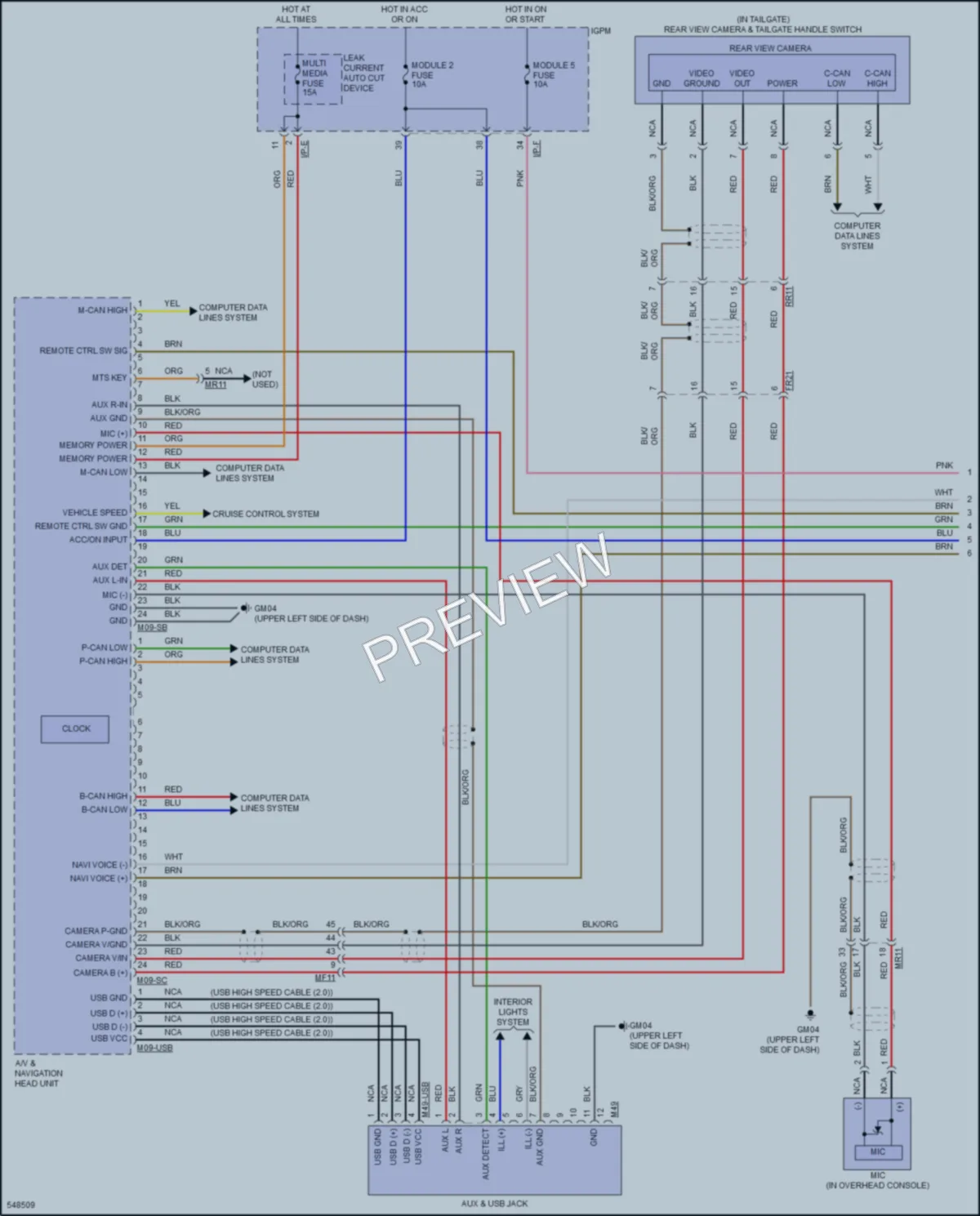 2017 Kia Niro Radio wiring diagram preview