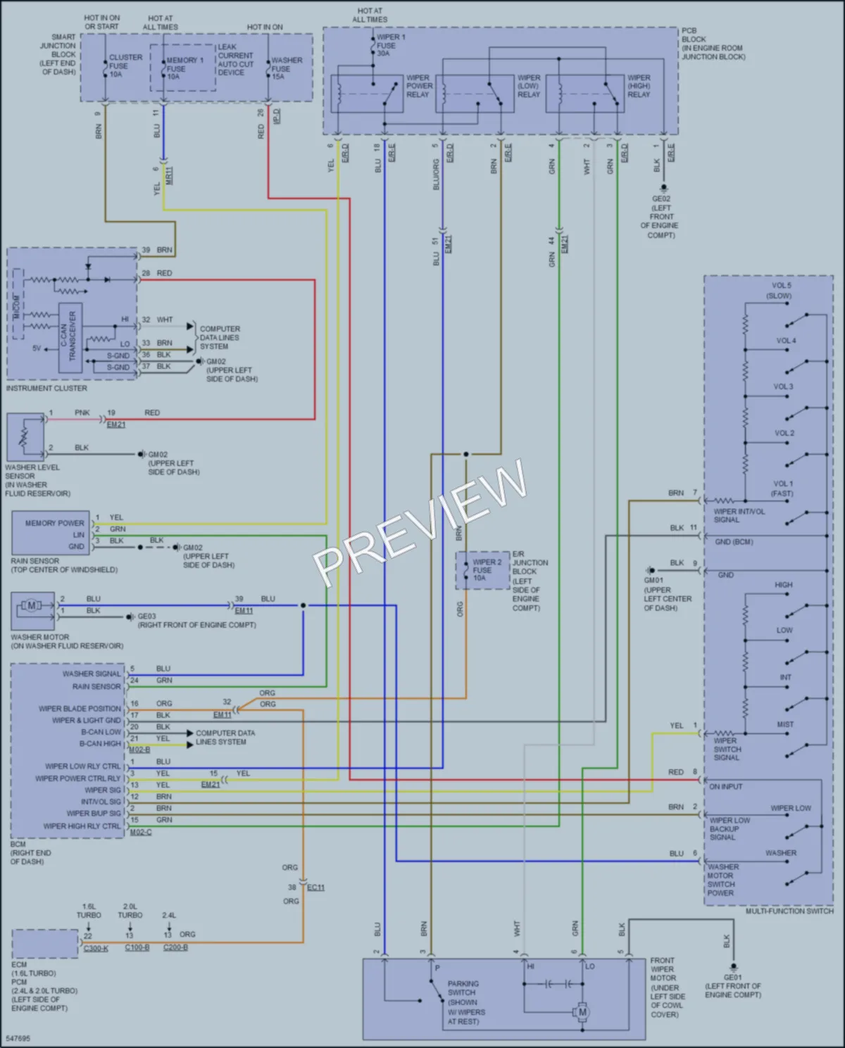 2017 Kia Optima Wiper Washer wiring diagram preview