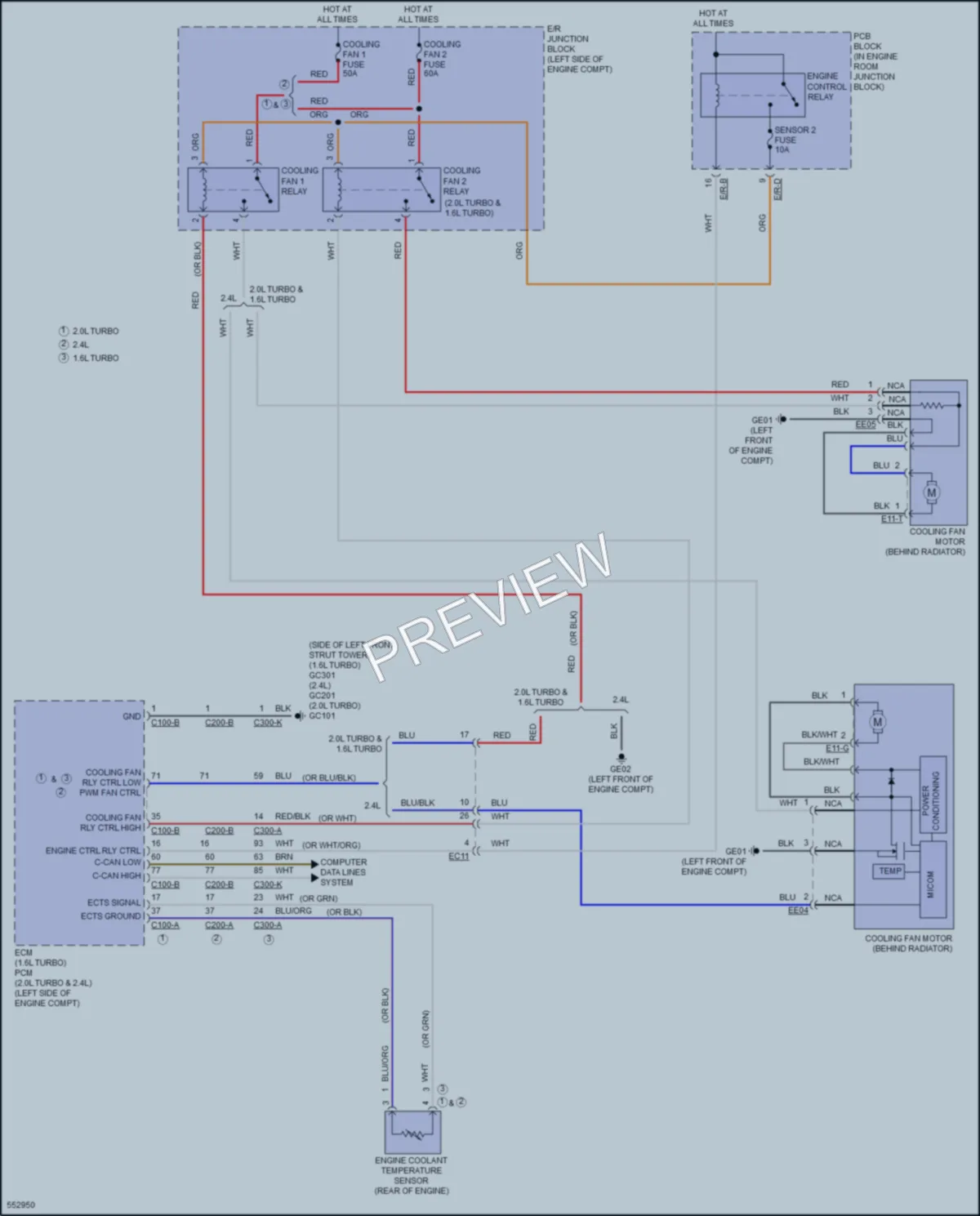 2017 Kia OptimaHybrid Cooling Fan wiring diagram preview
