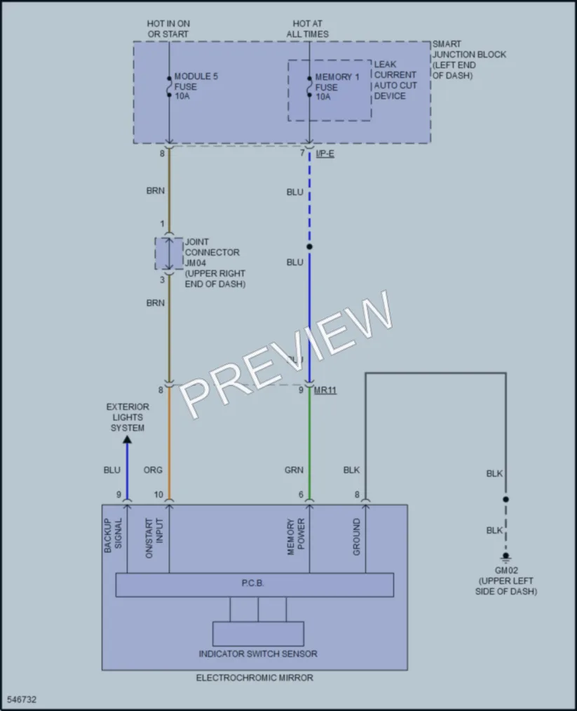 2017 Kia OptimaPlugIn Power Mirrors wiring diagram preview