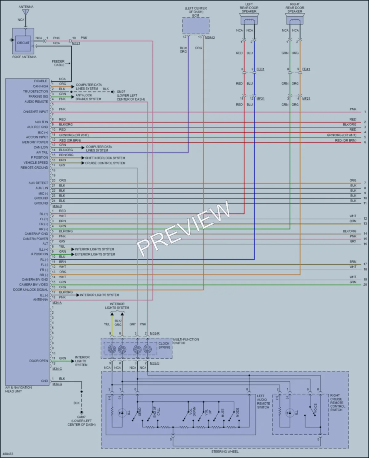 2017 Kia Rio Radio wiring diagram preview