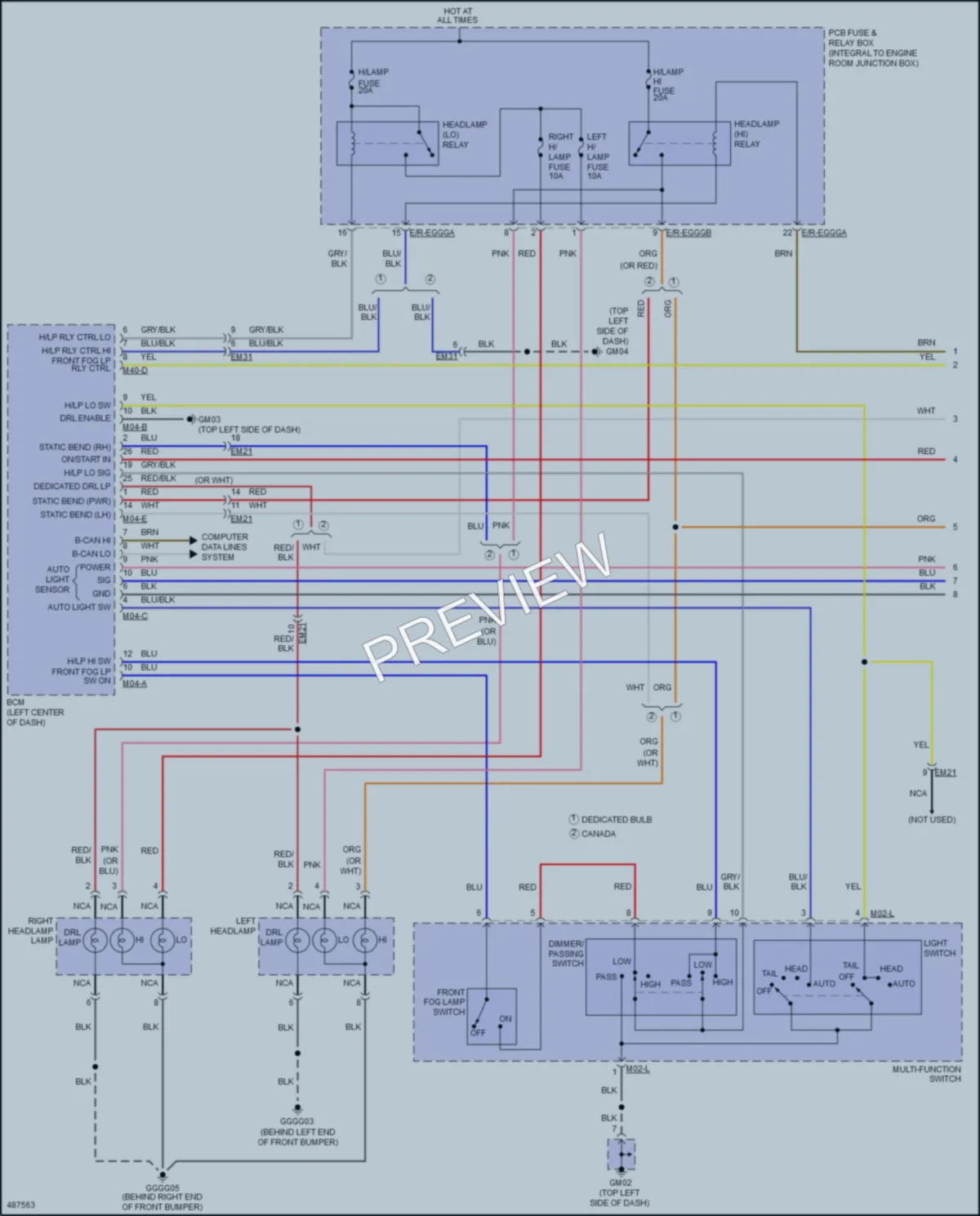 2017 Kia Rio5 Headlights wiring diagram preview